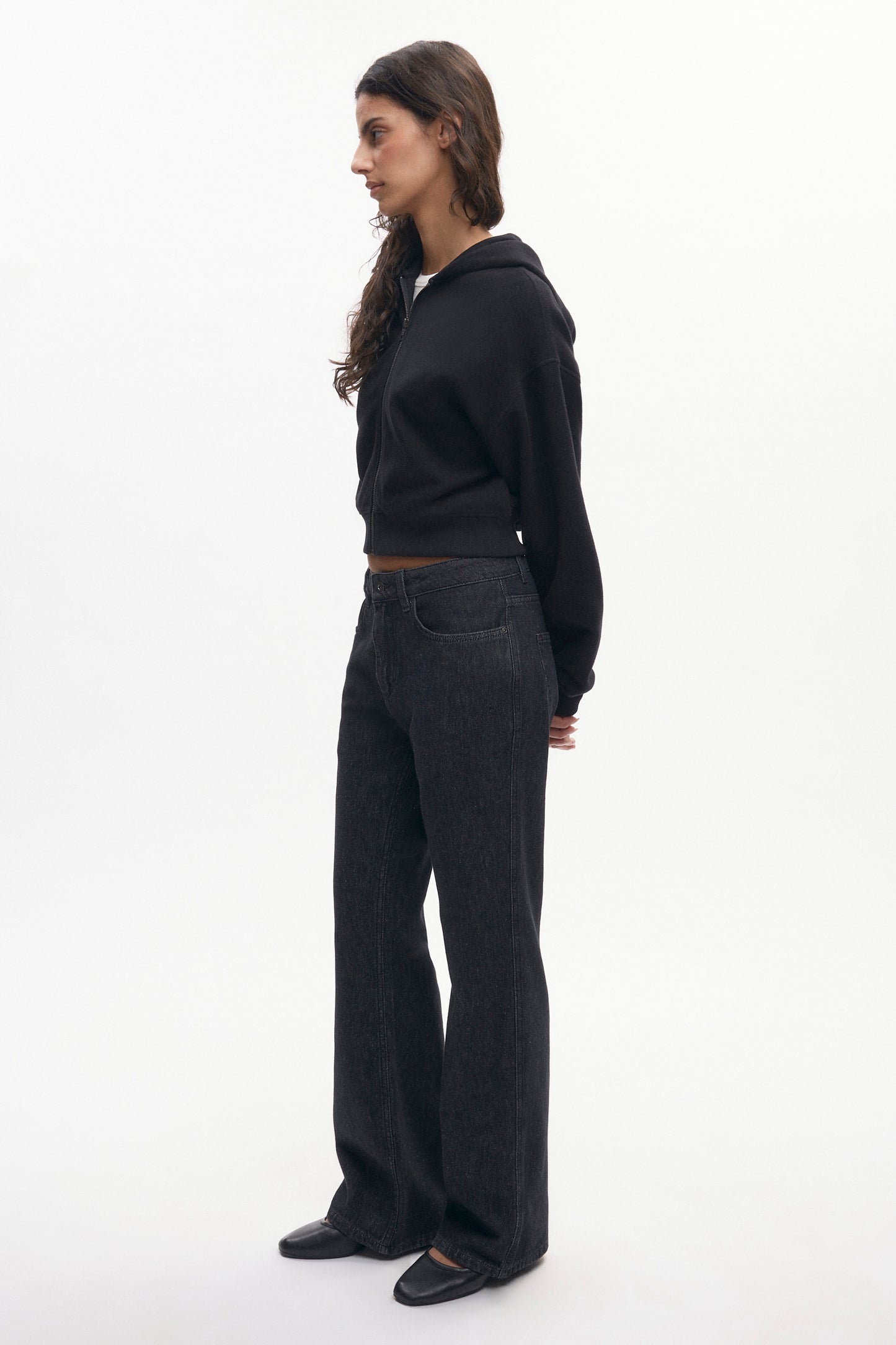Women's Cozy Zip Hoodie in Black