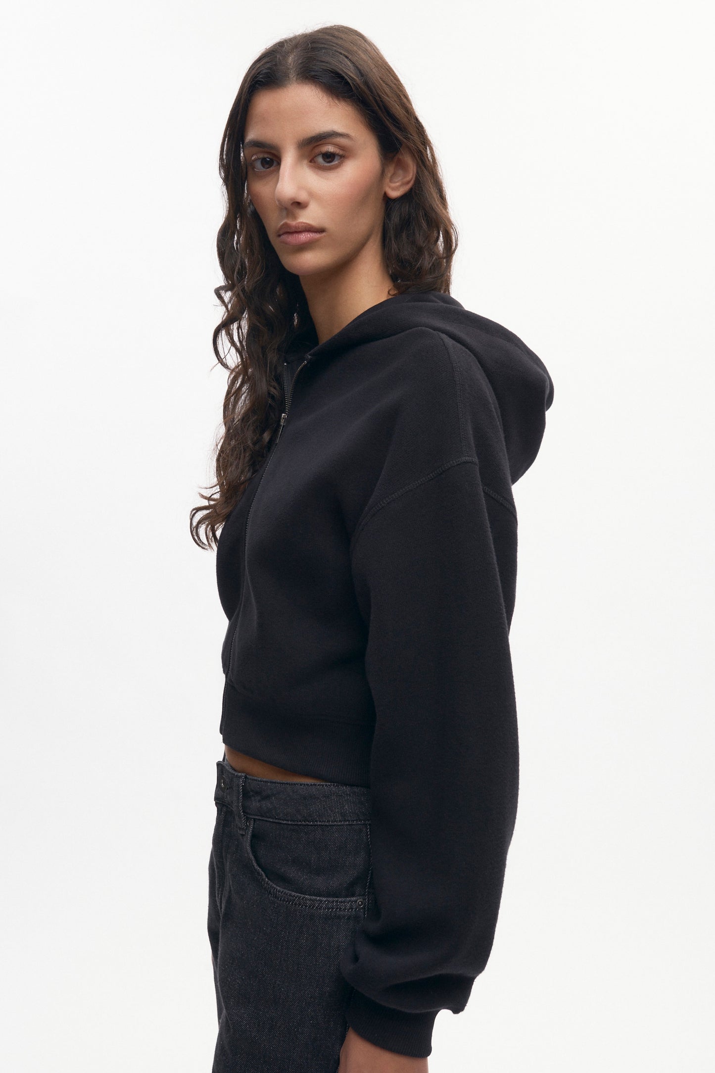 Women's Cozy Zip Hoodie in Black