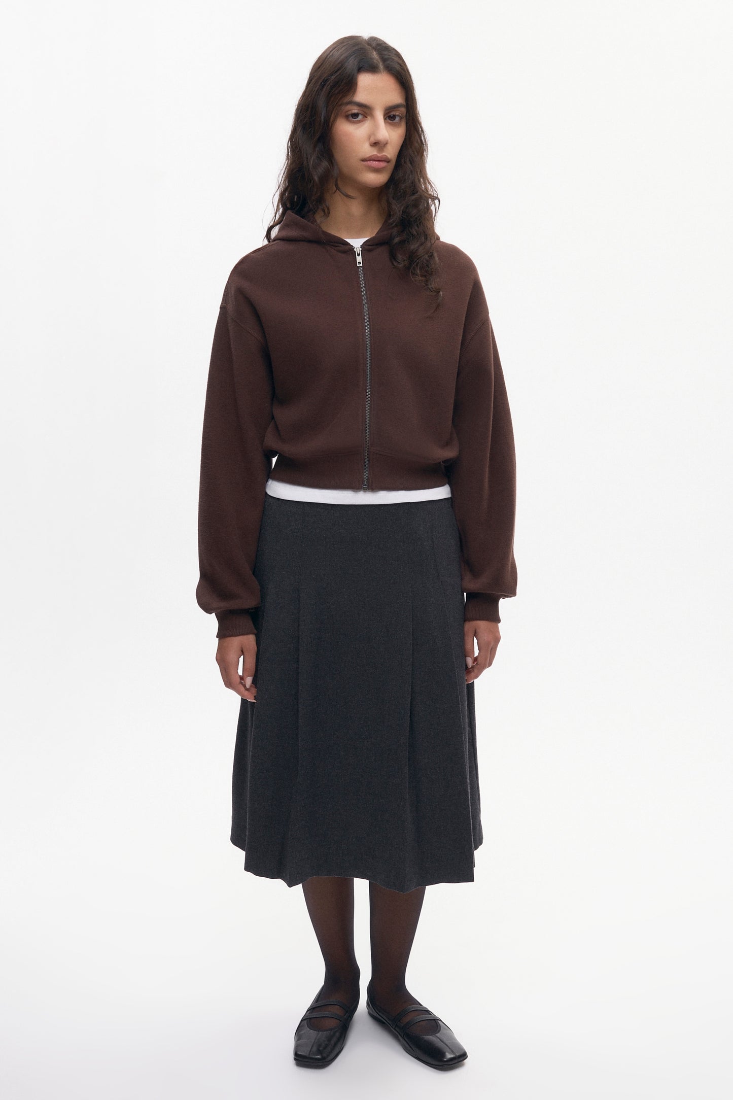 Women's Cozy Zip Hoodie in Coffee Bean