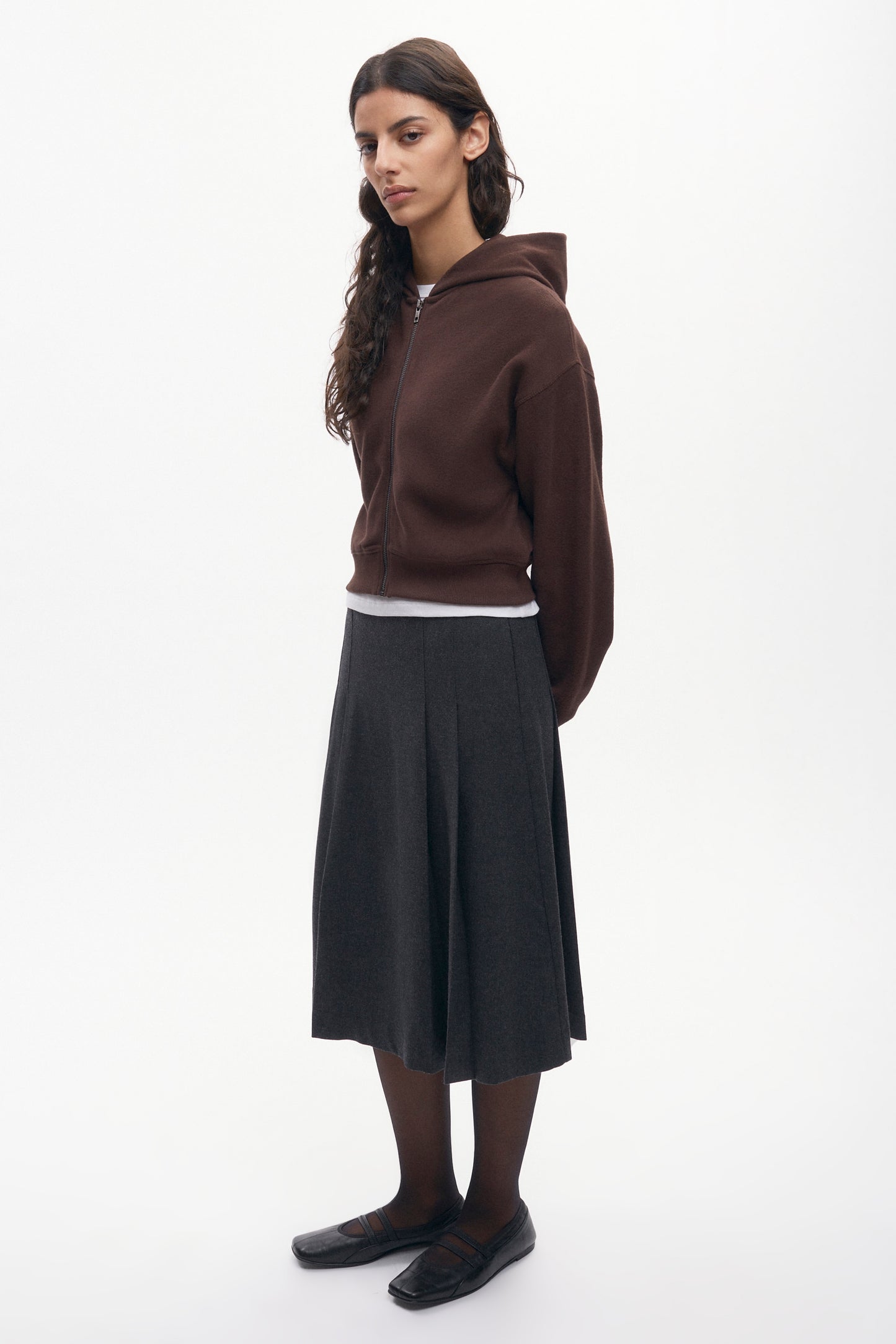 Women's Cozy Zip Hoodie in Coffee Bean