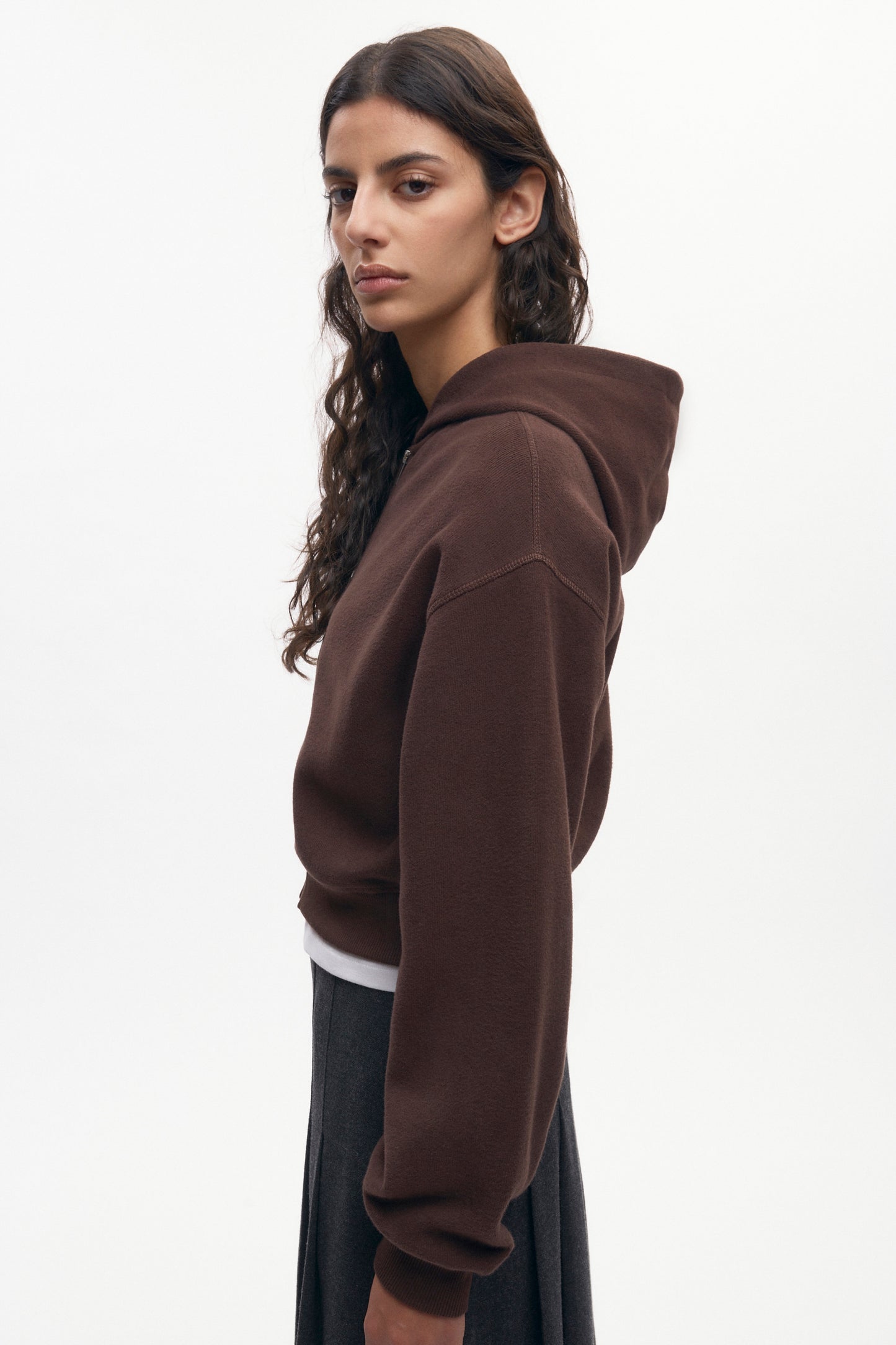 Women's Cozy Zip Hoodie in Coffee Bean