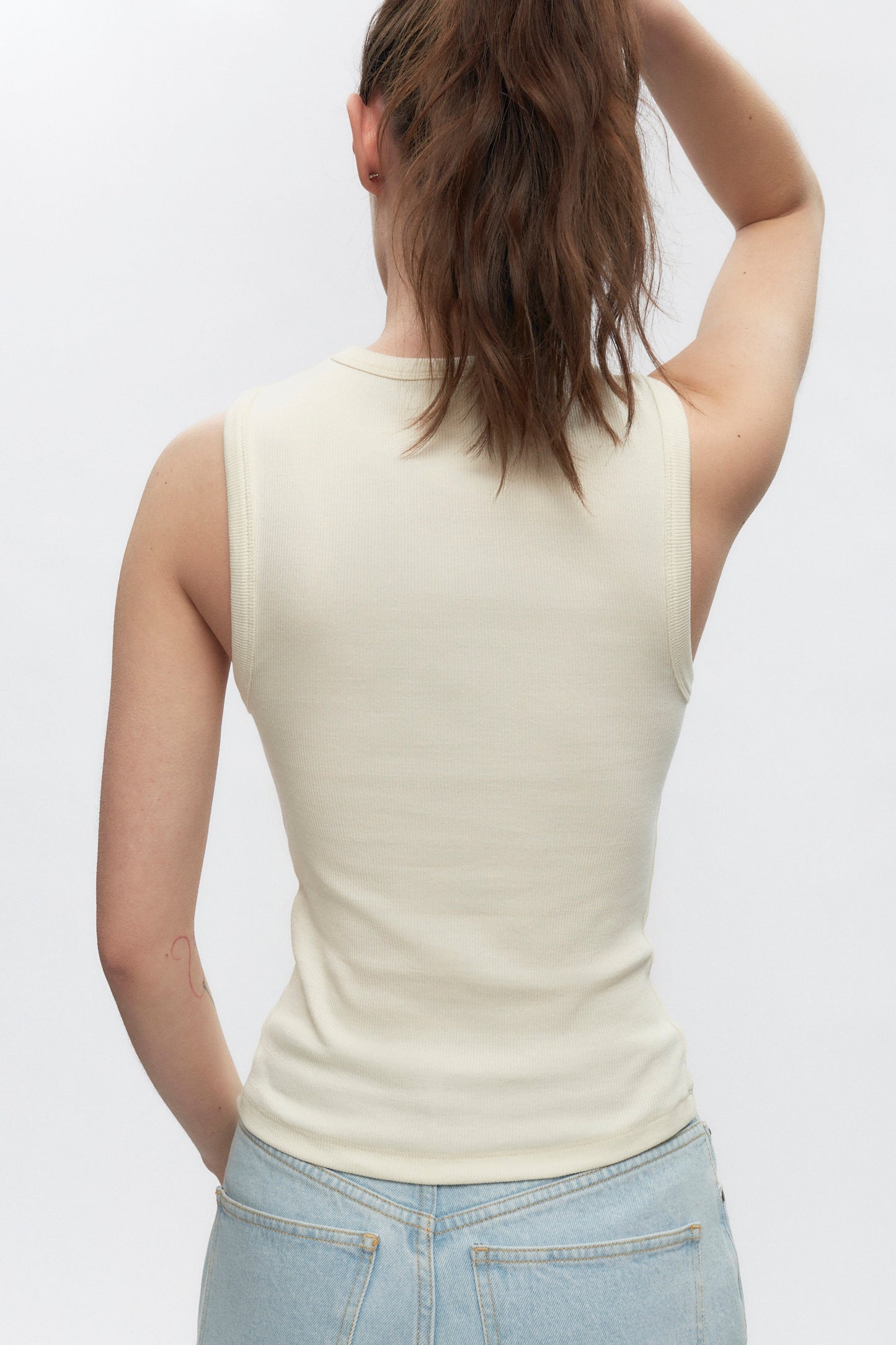 Women's Cut Off Tank in Marshmallow