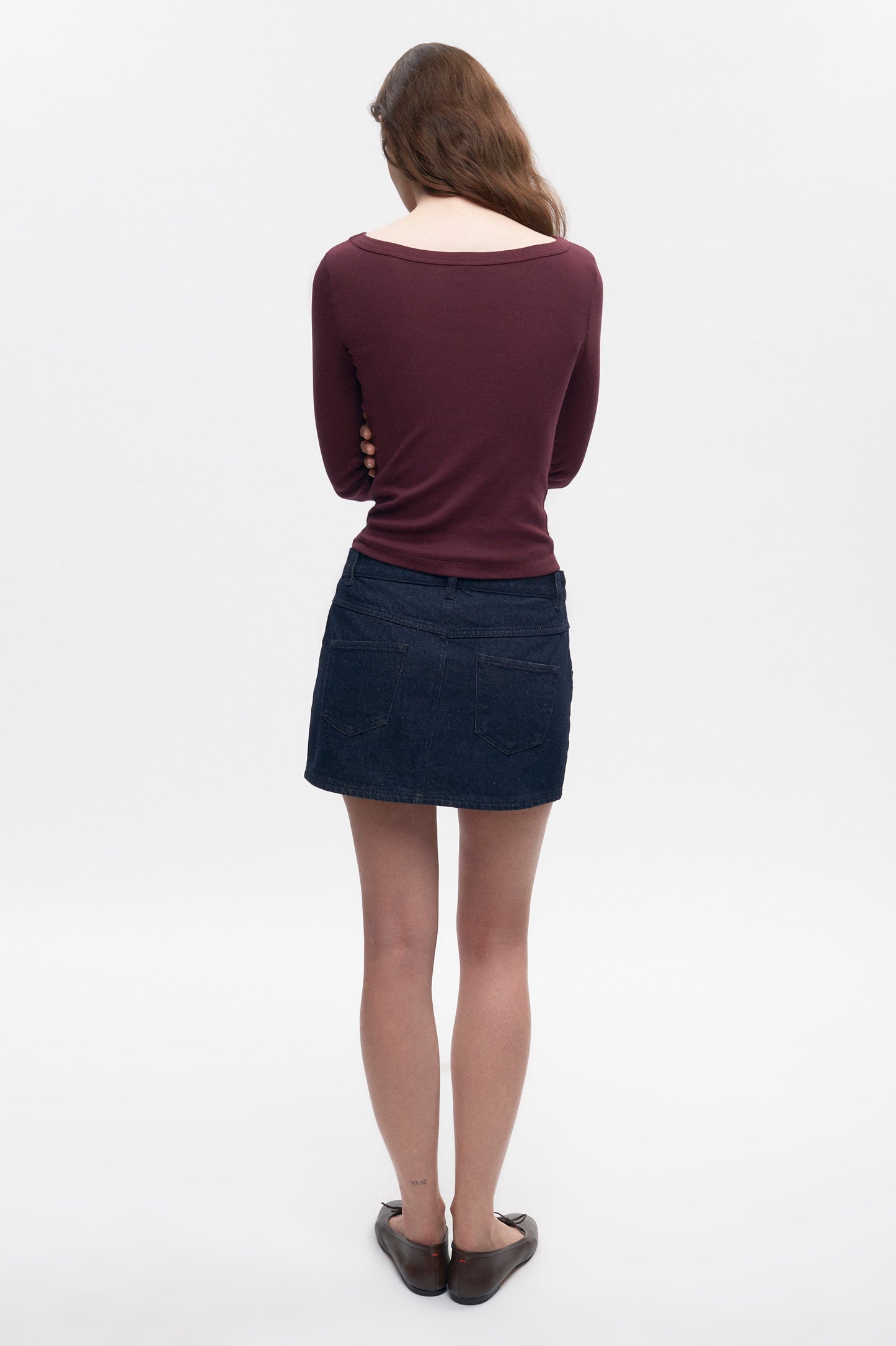 Women's Denim Mini Skirt in Rinse