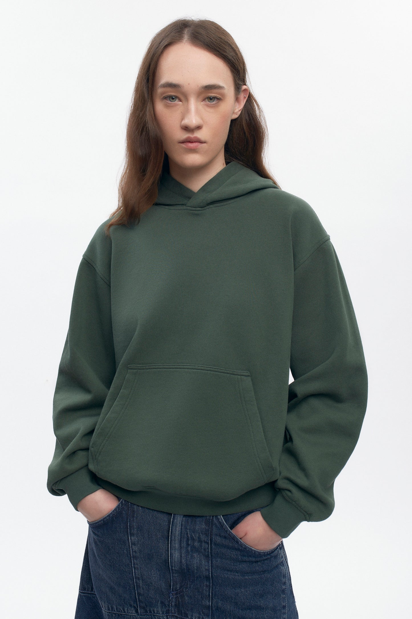 Women's Essential Hoodie in Bottle Green