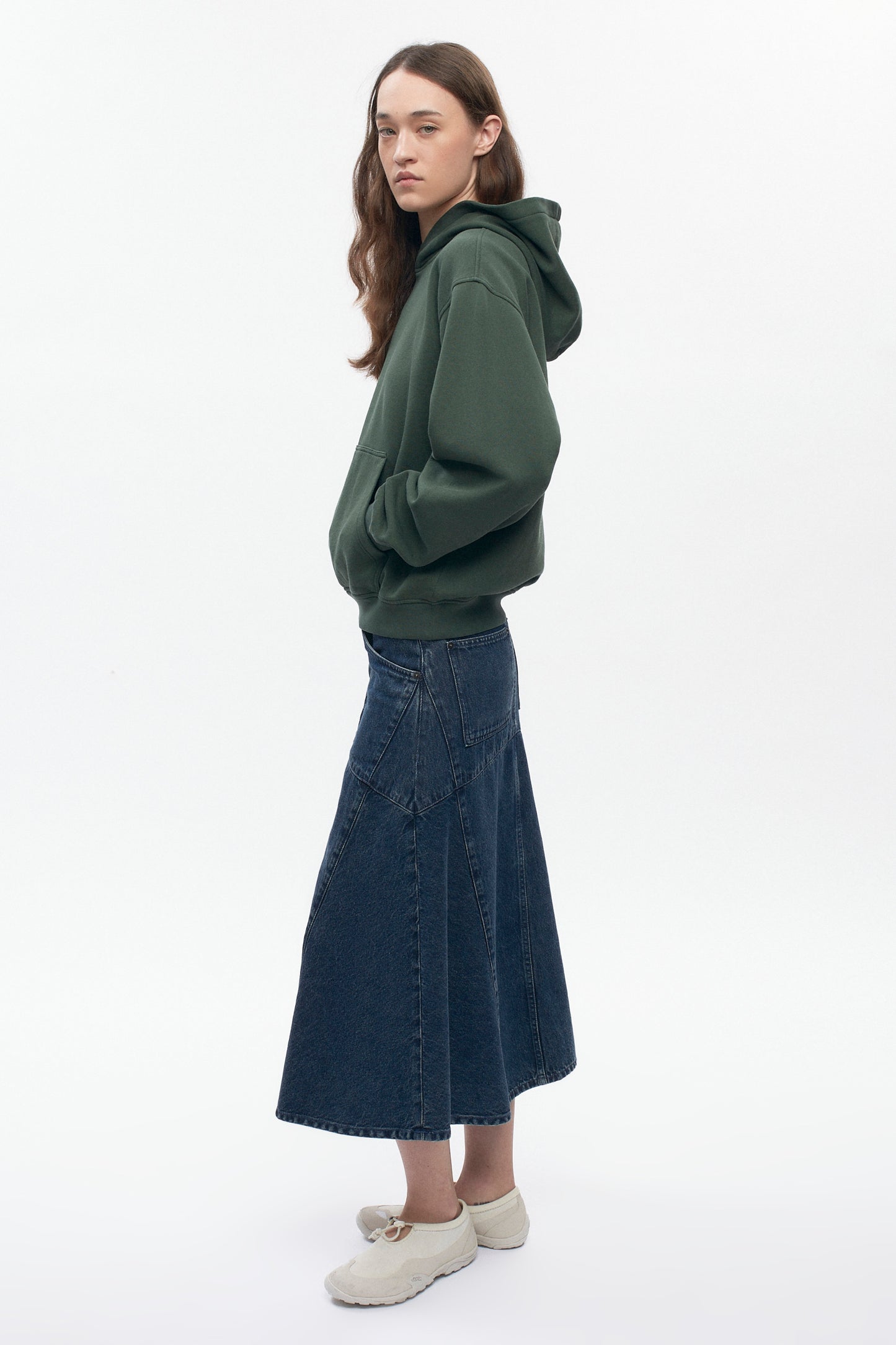 Women's Essential Hoodie in Bottle Green