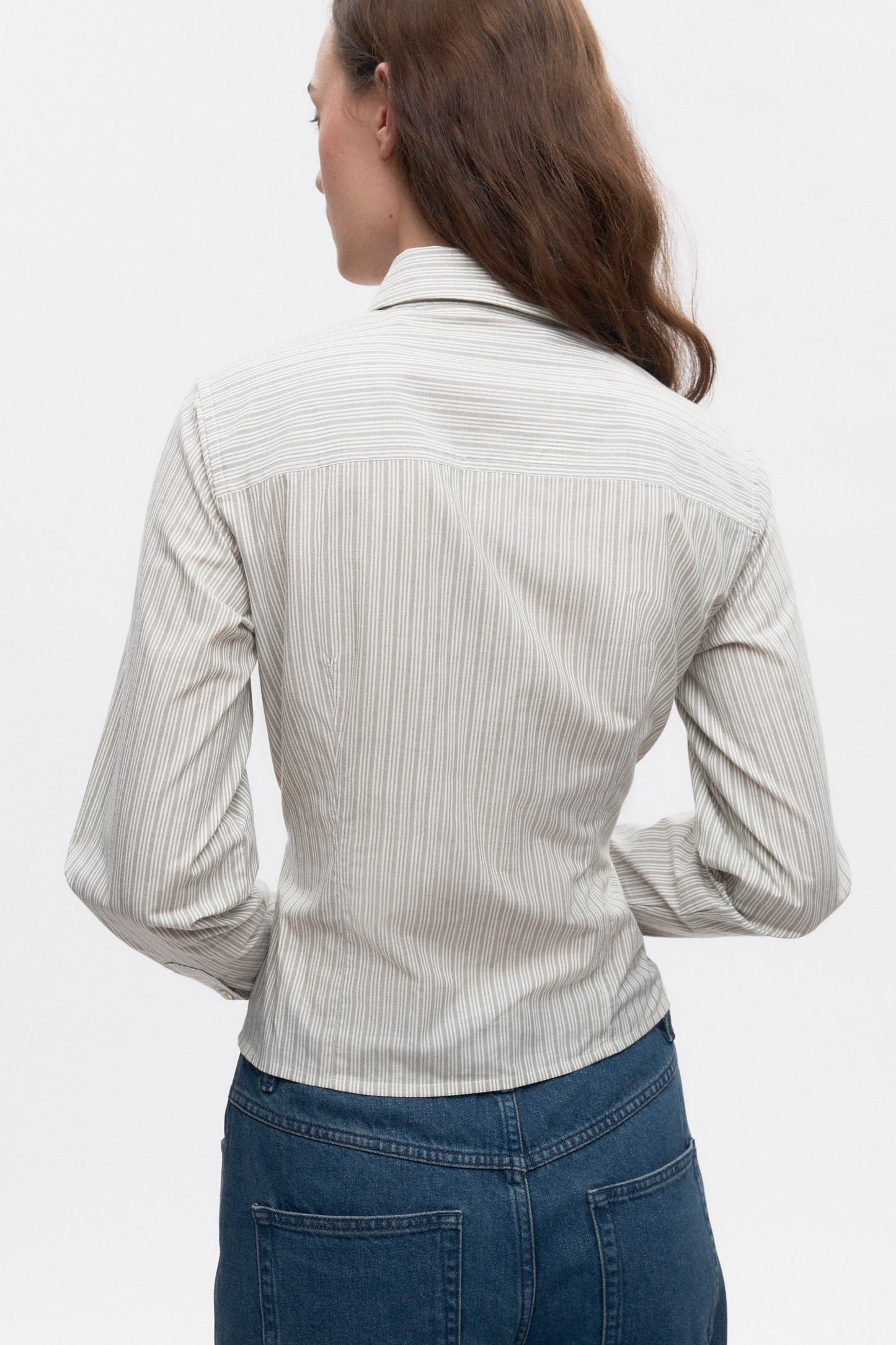 Women's Fitted Shirt in Desert Stripe