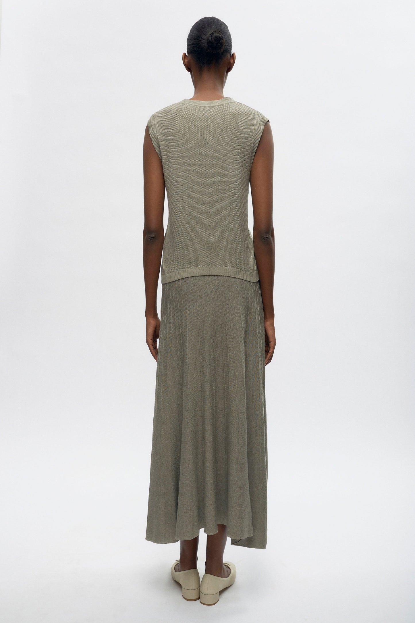 Women's Gezira Knit Skirt in Dune Grass