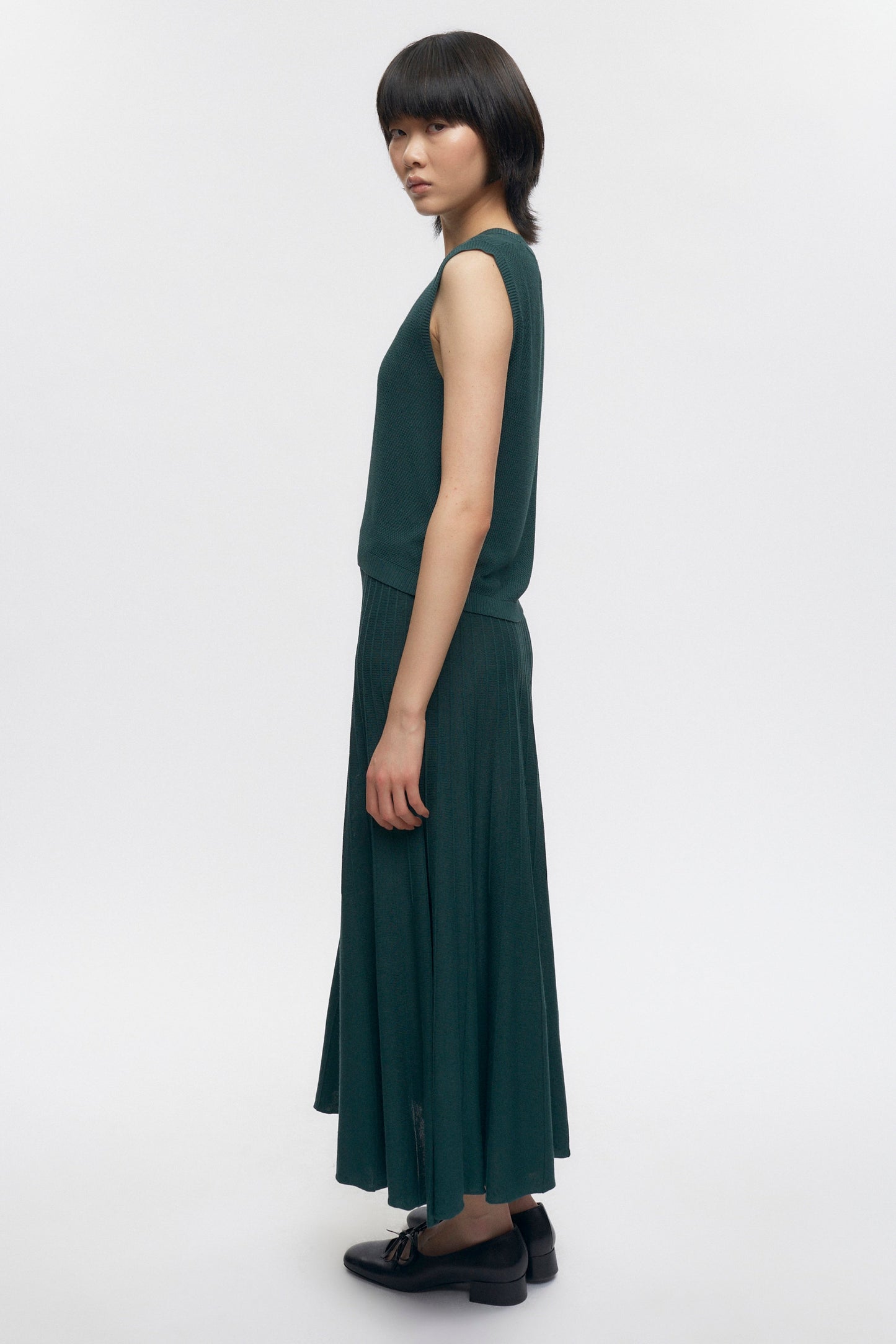 Women's Gezira Knit Skirt in Racing Green