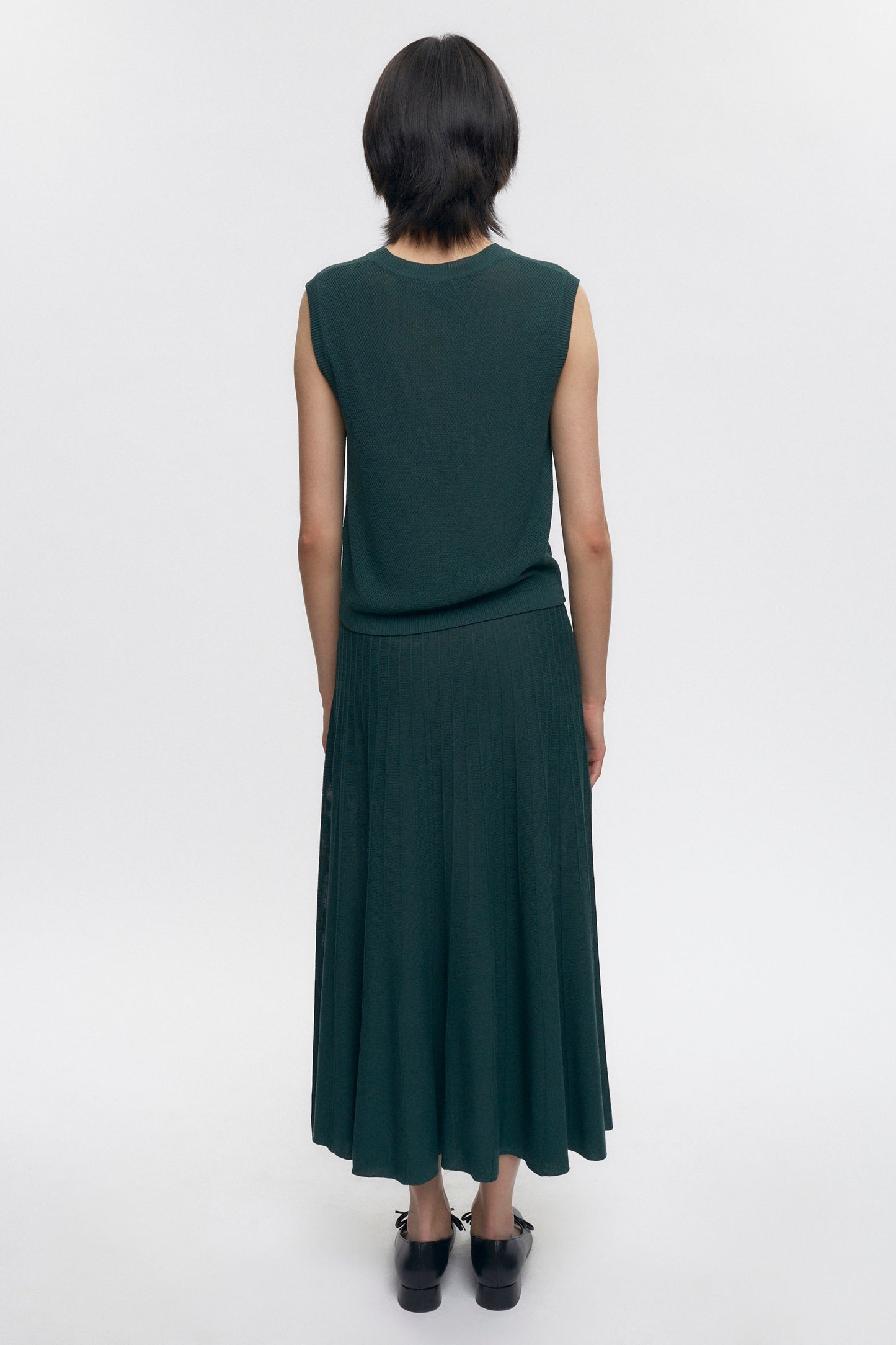 Women's Gezira Knit Skirt in Racing Green