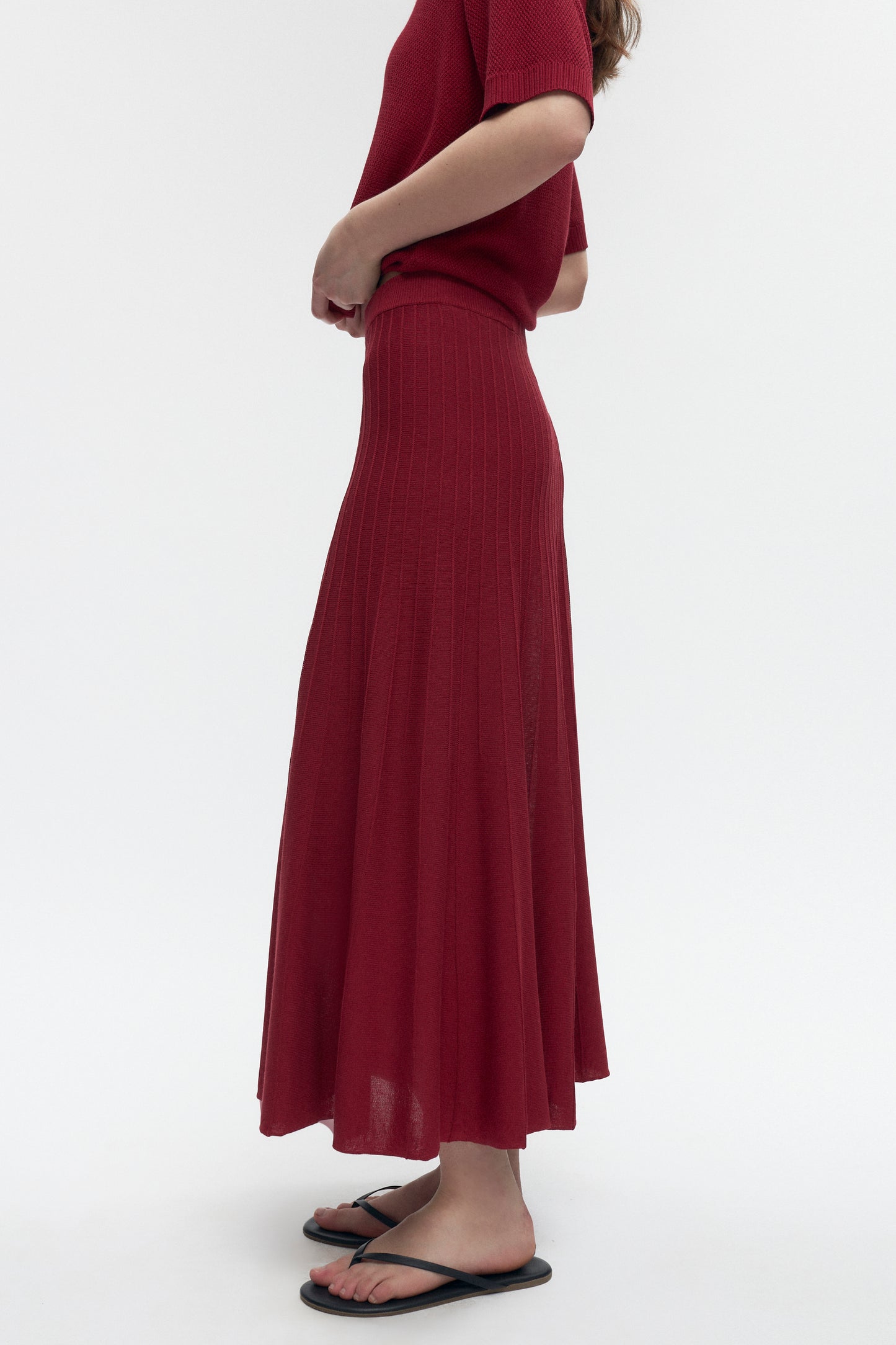 Women's Gezira Knit Skirt in Sunstar Red