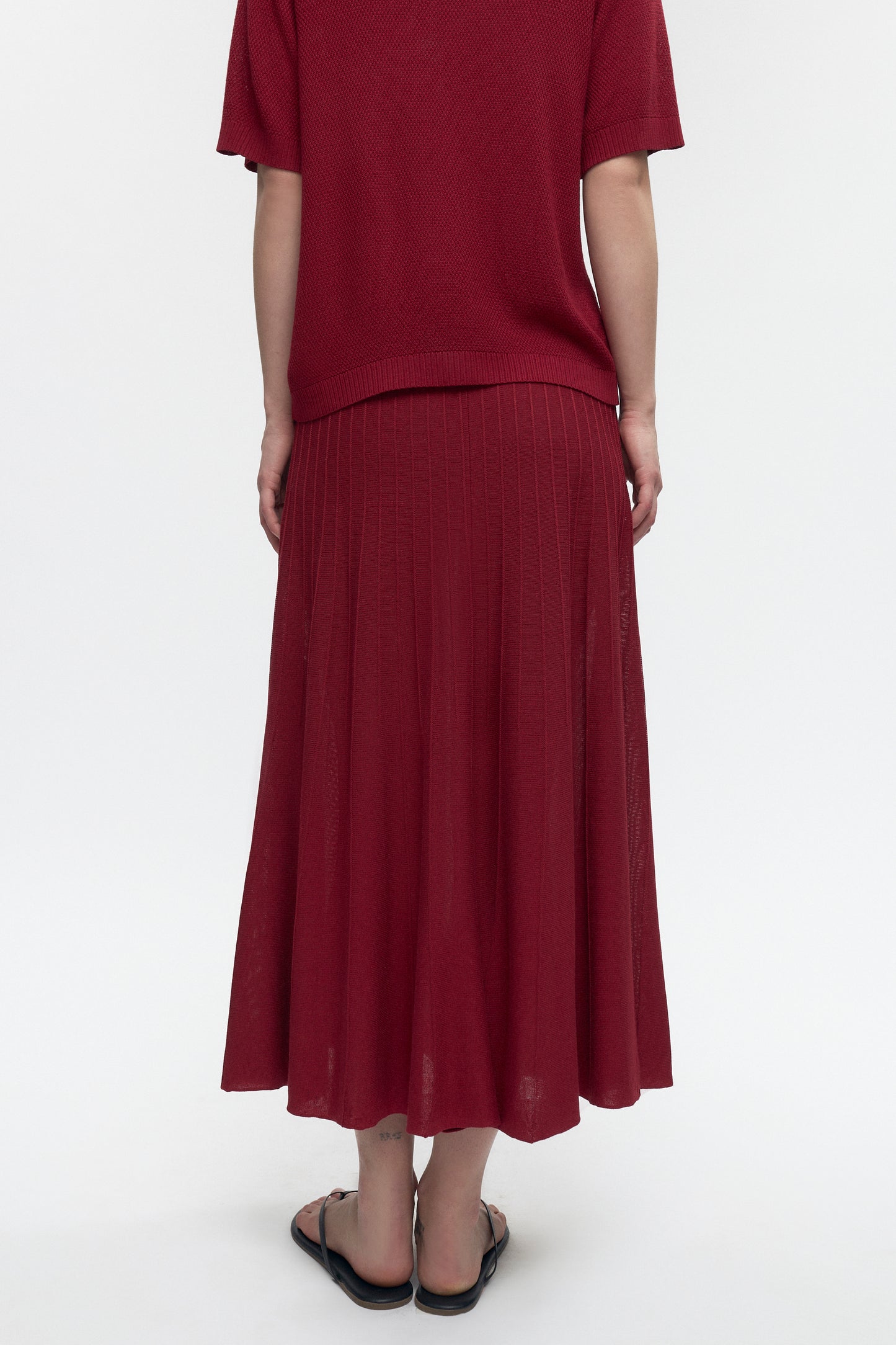 Women's Gezira Knit Skirt in Sunstar Red