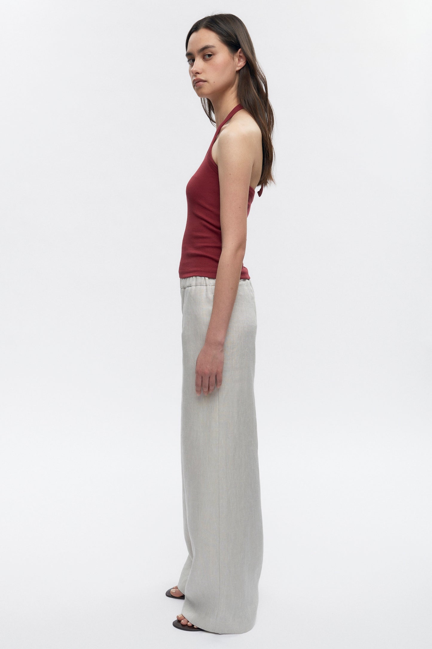 Women's Halter Tank in Sunstar Red