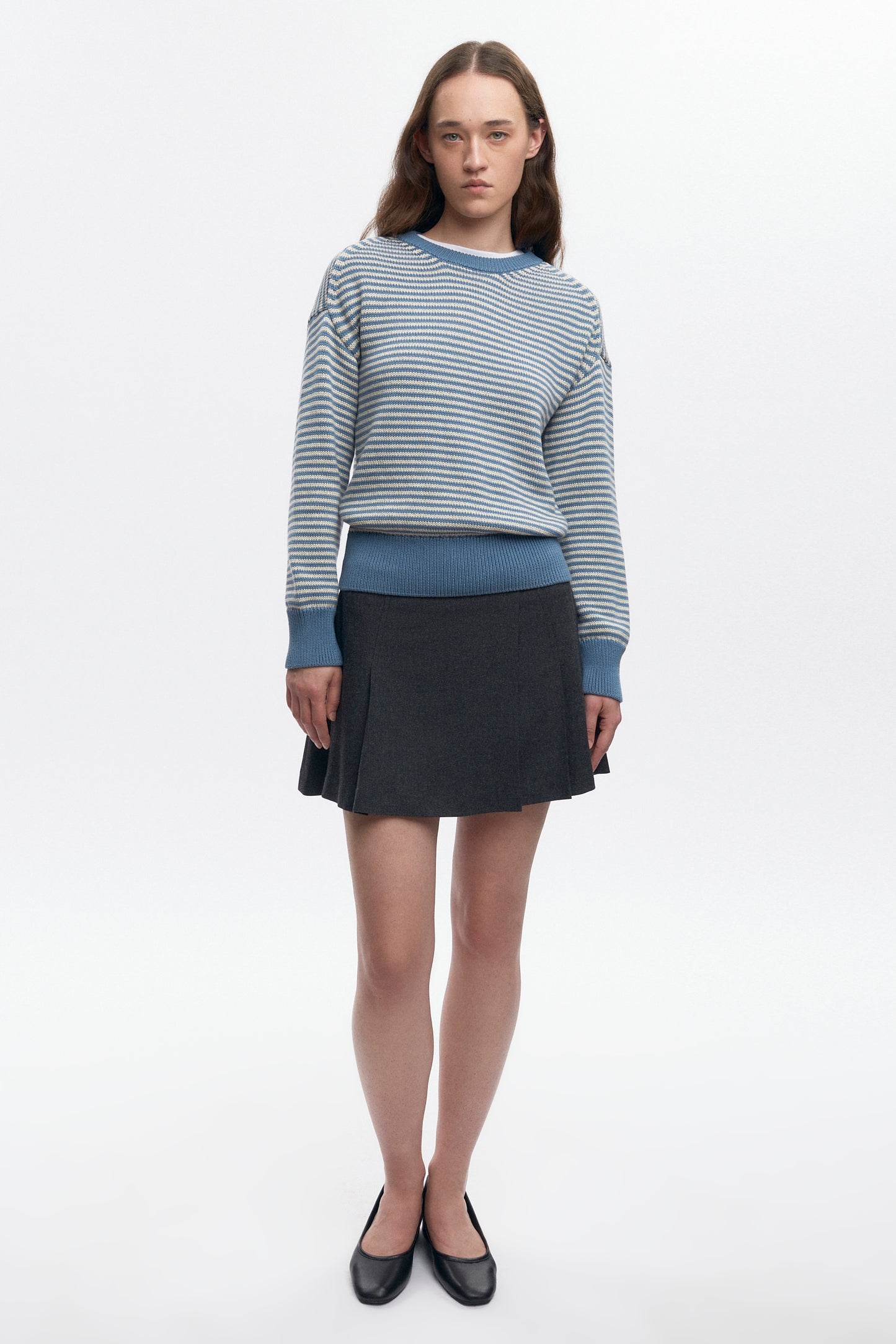 Women's Hamatah Sweater in Delta/Oat Stripe