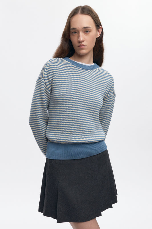 Women's Hamatah Sweater in Delta/Oat Stripe