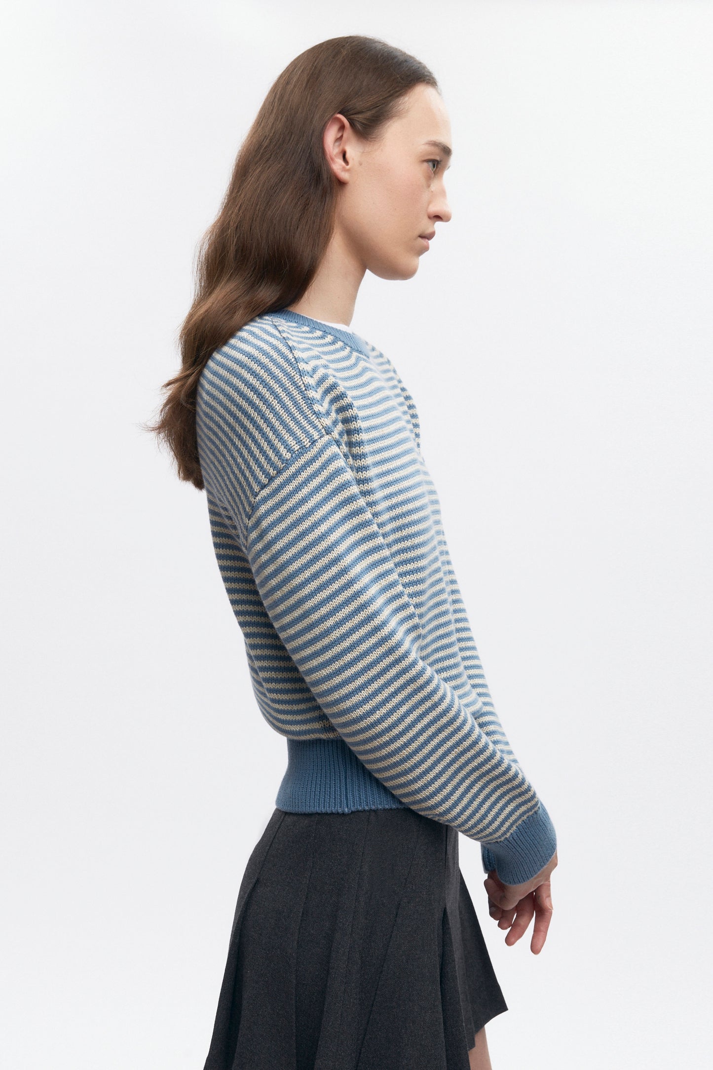 Women's Hamatah Sweater in Delta/Oat Stripe