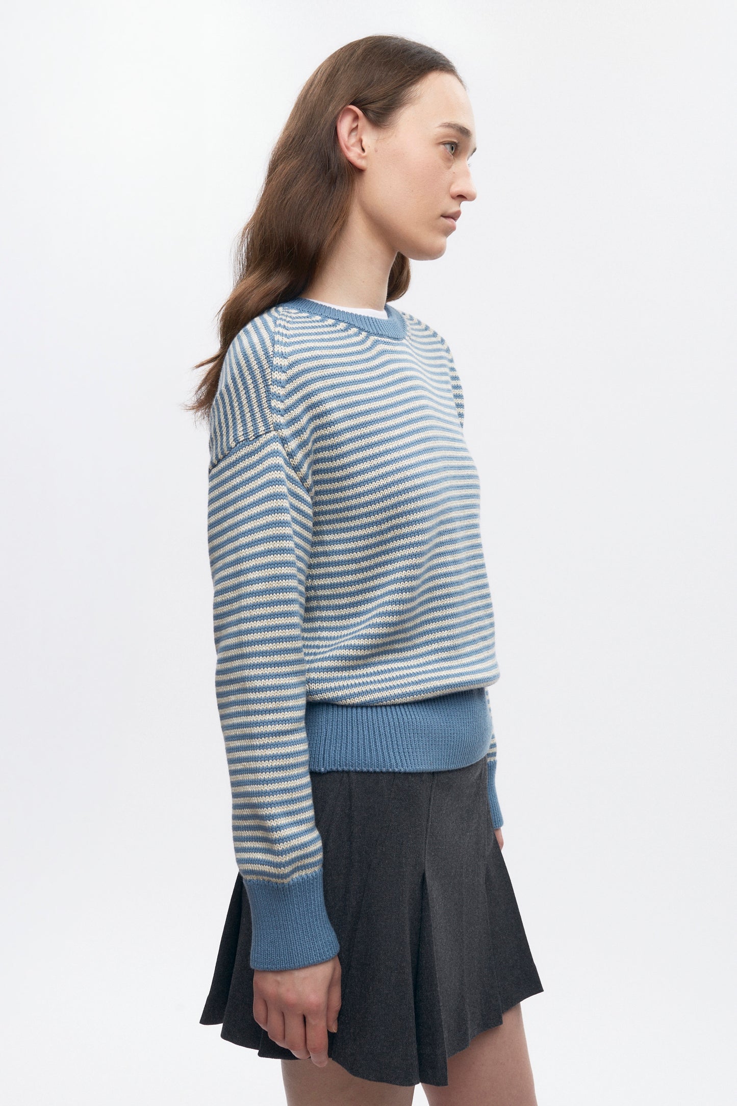 Women's Hamatah Sweater in Delta/Oat Stripe
