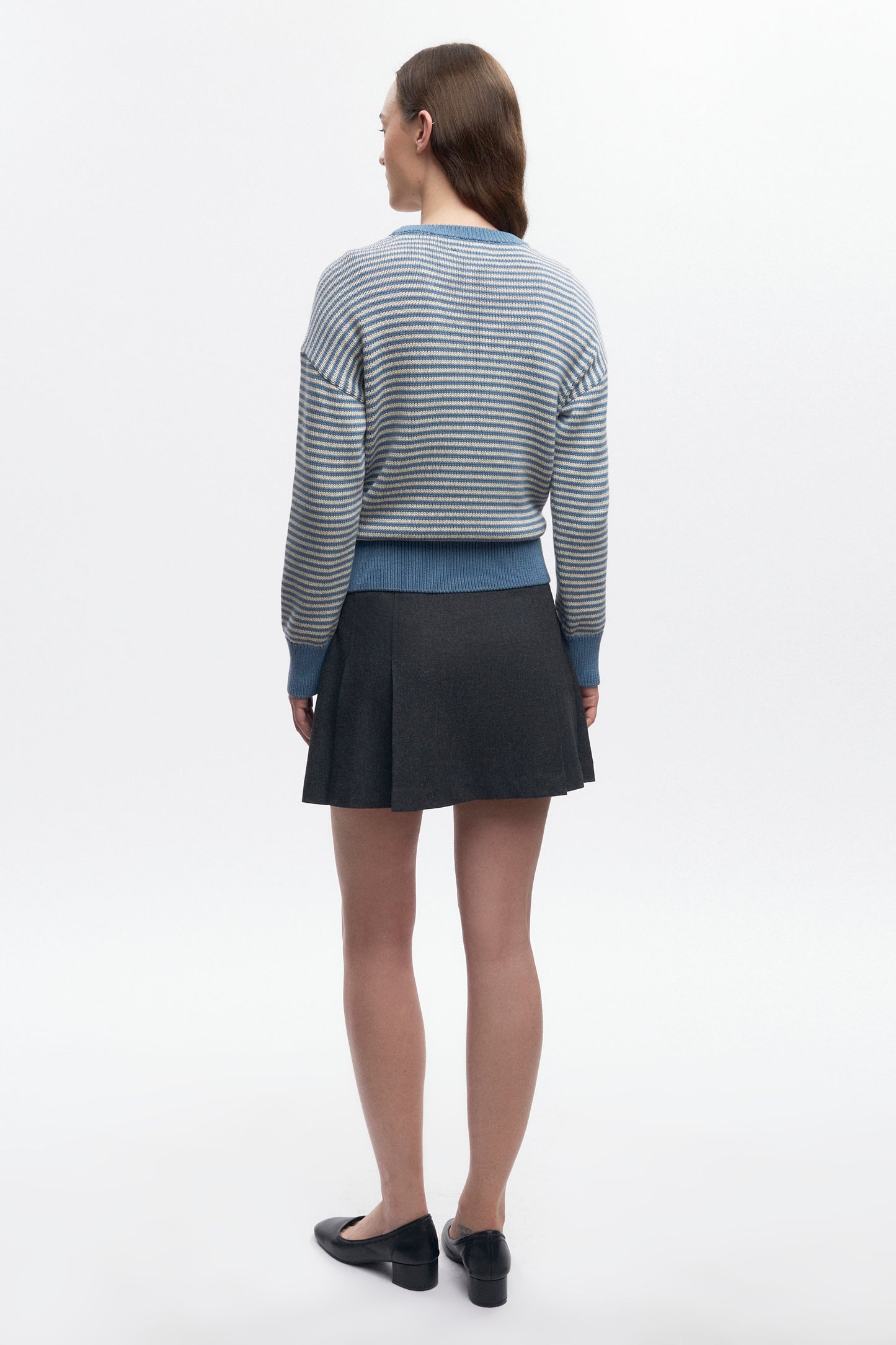 Women's Hamatah Sweater in Delta/Oat Stripe