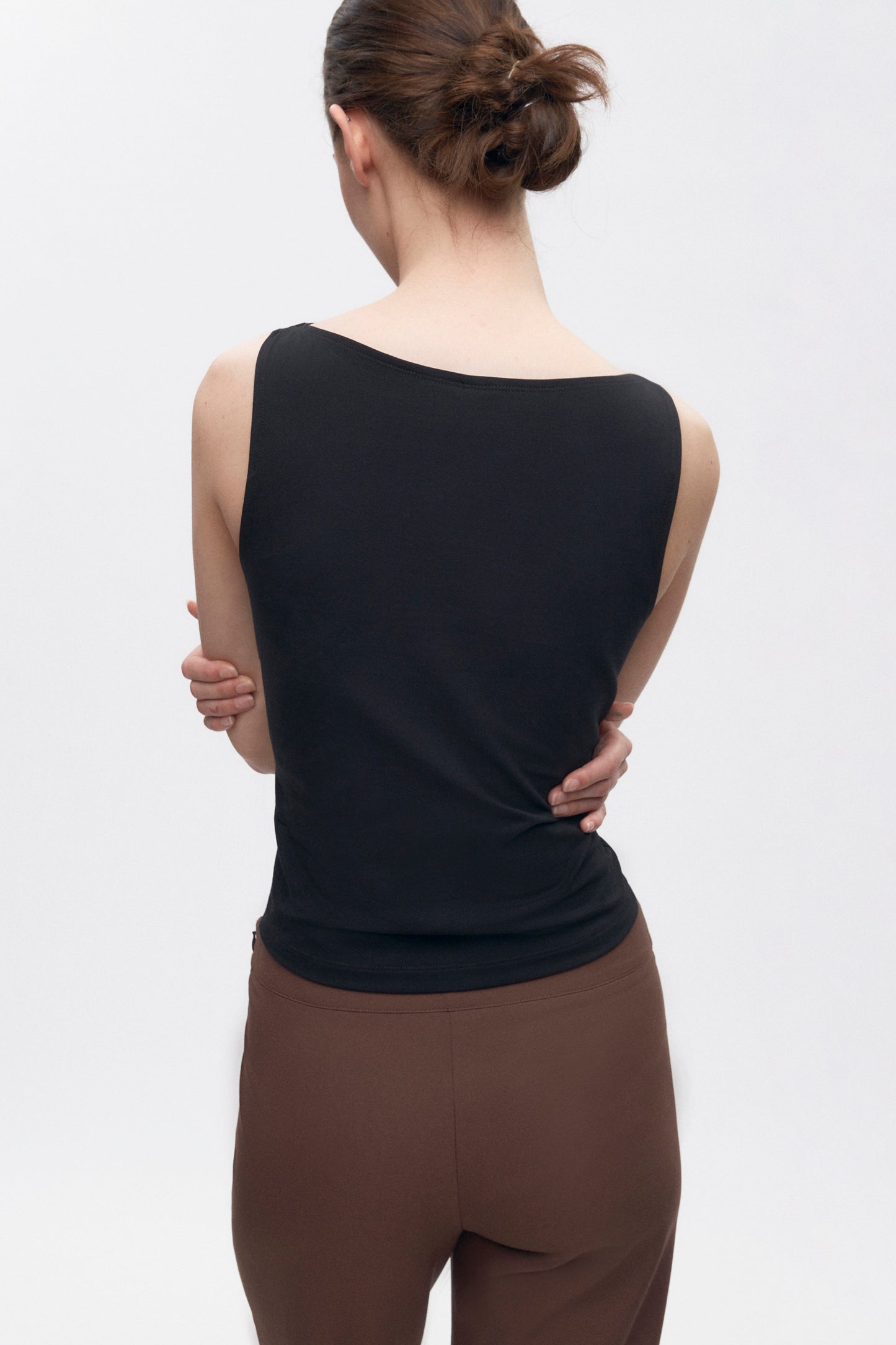 Women's High Neckline Tank  in Black