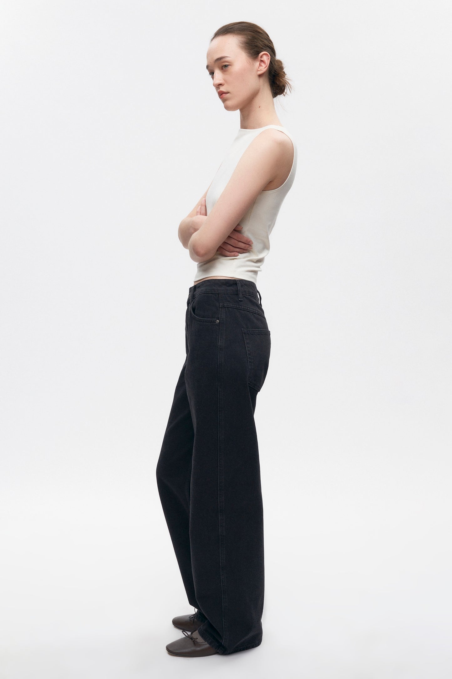 Women's High Neckline Tank  in Marshmallow