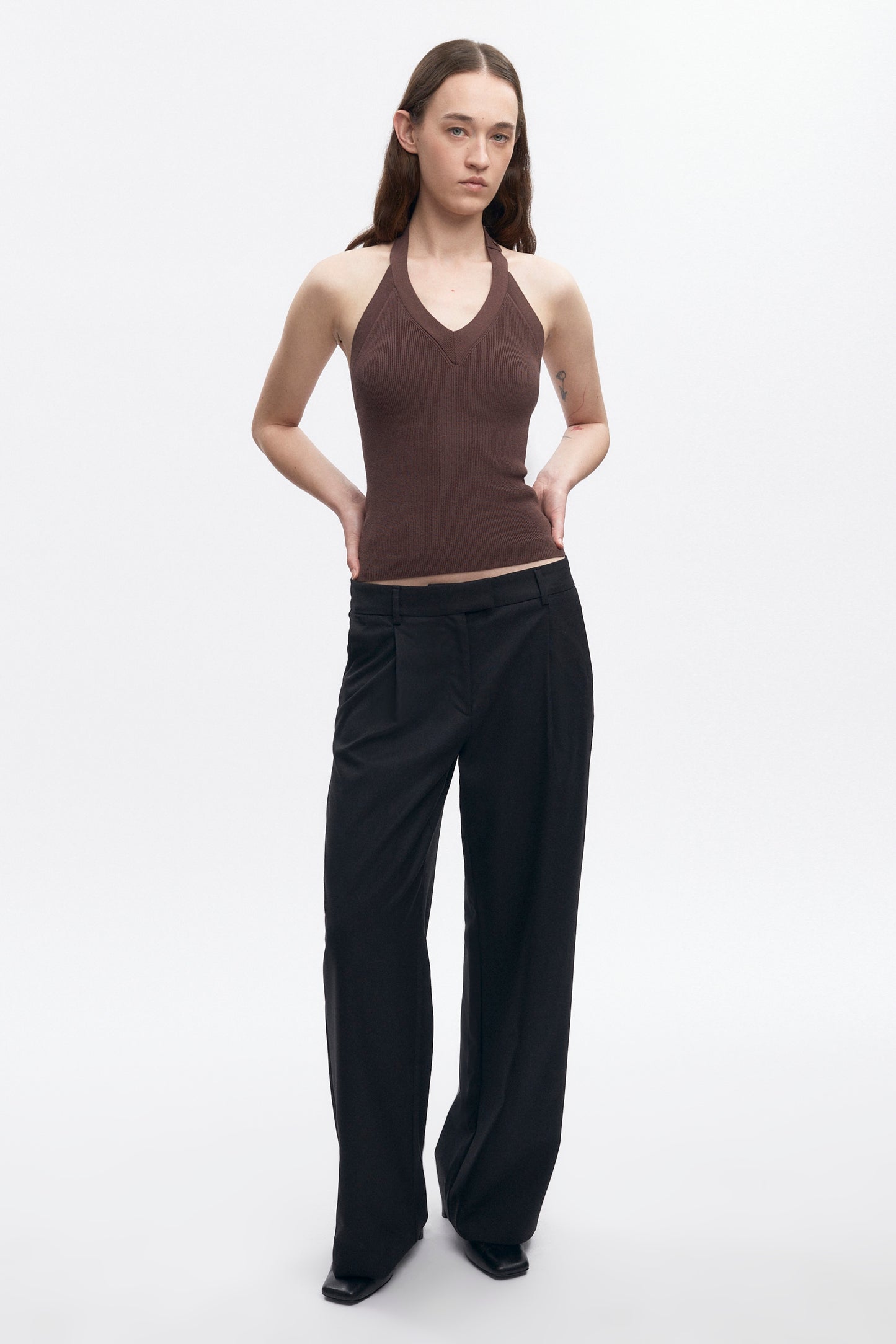 Women's Iris Knit Halter in Cocoa