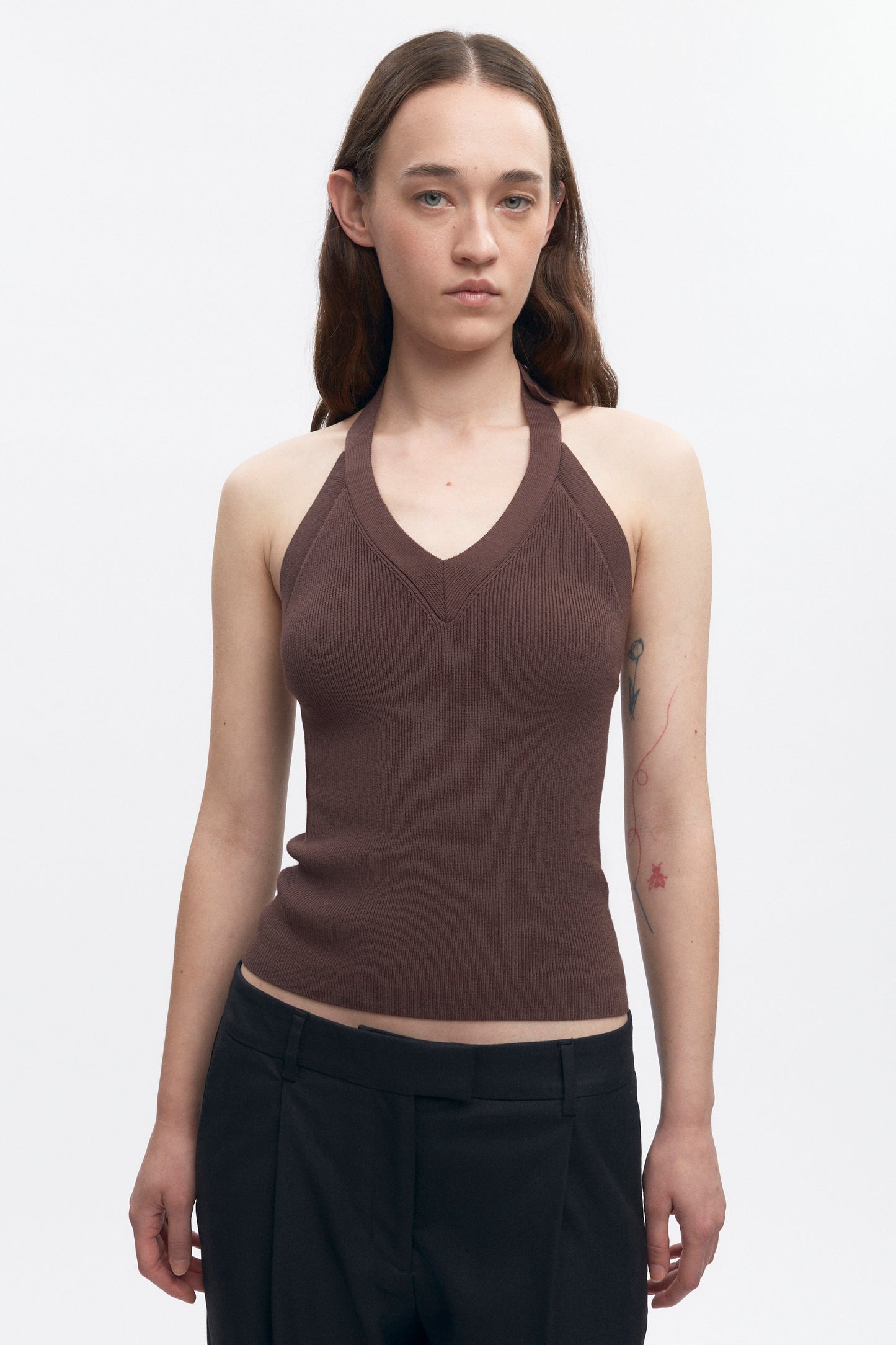 Women's Iris Knit Halter in Cocoa