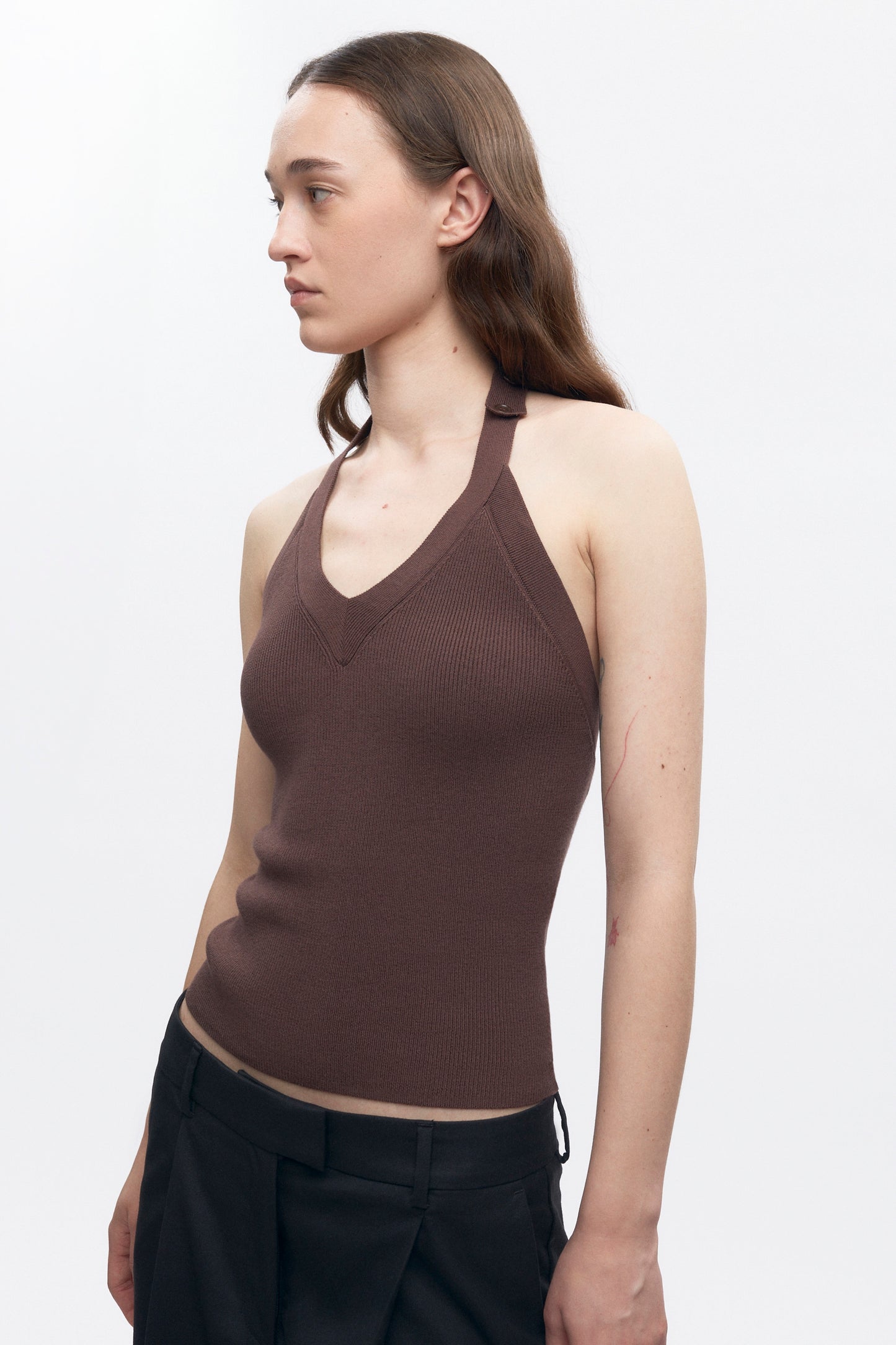 Women's Iris Knit Halter in Cocoa