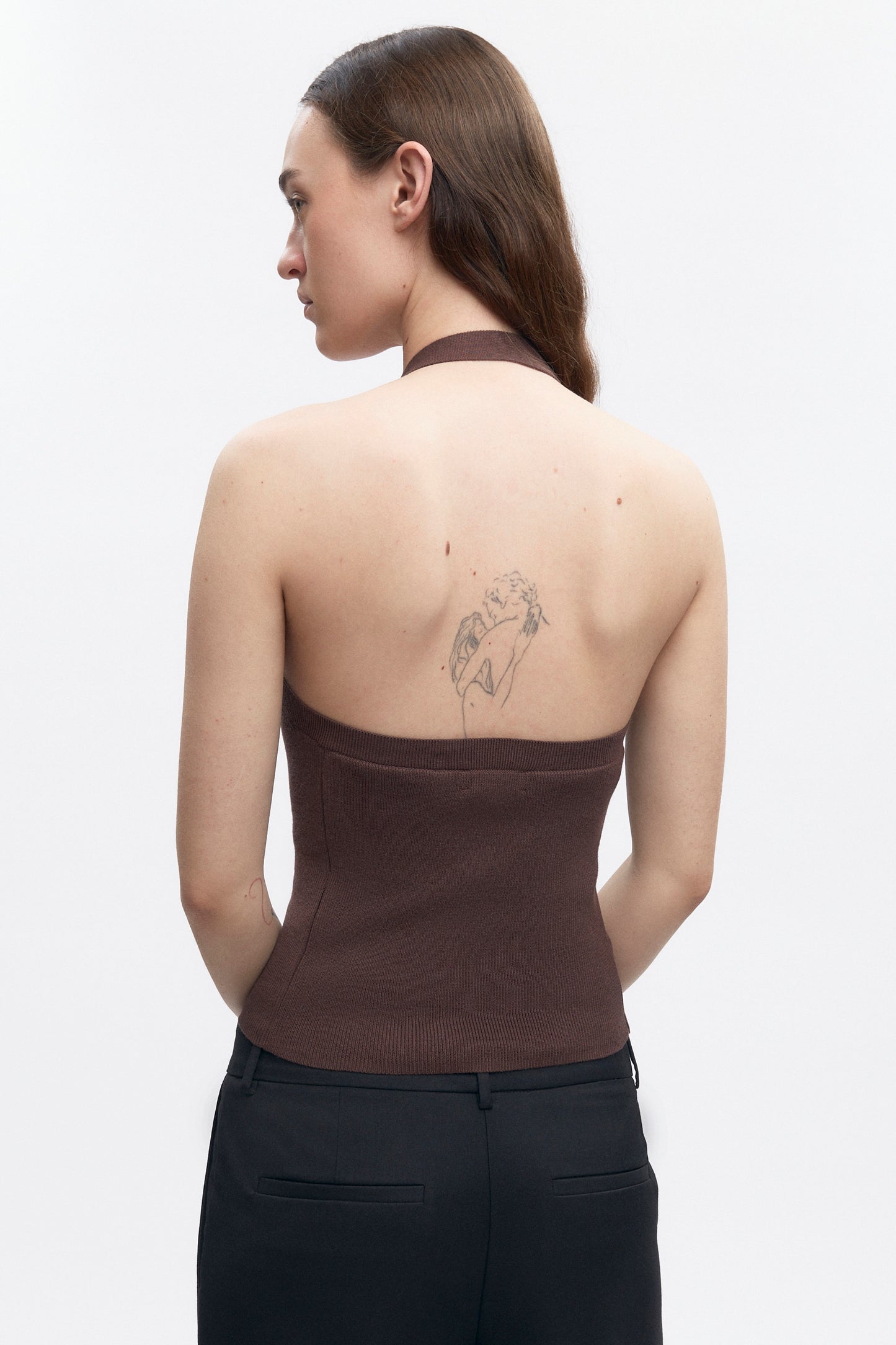 Women's Iris Knit Halter in Cocoa