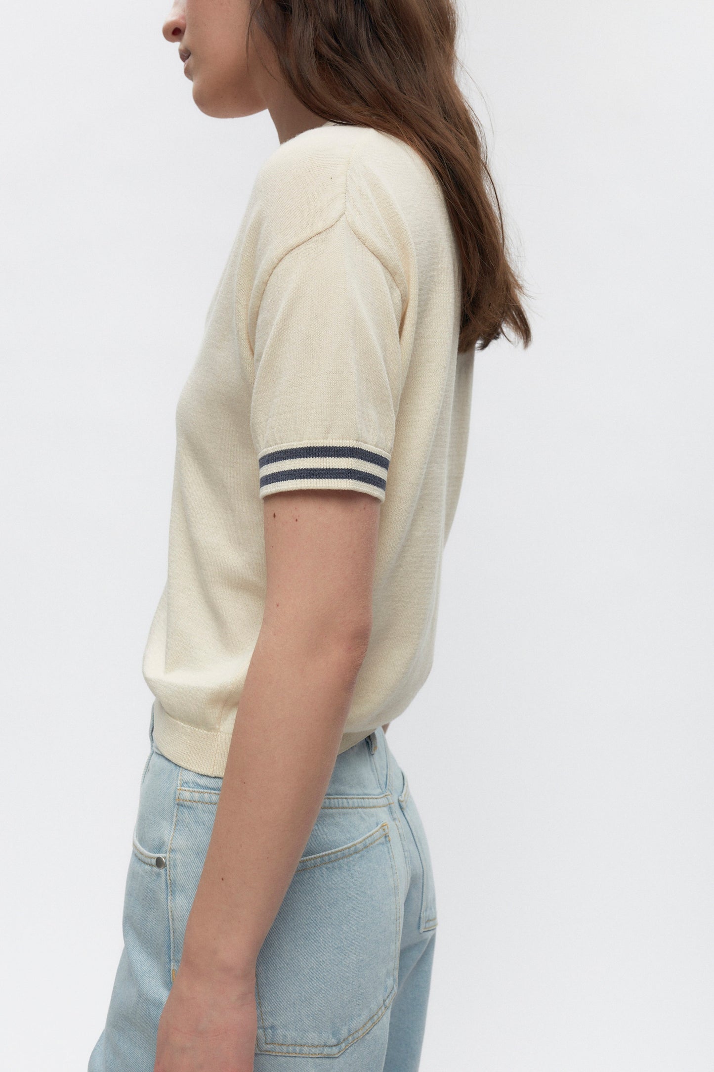 Women's Juniper Polo in Natural/Dark Dusk