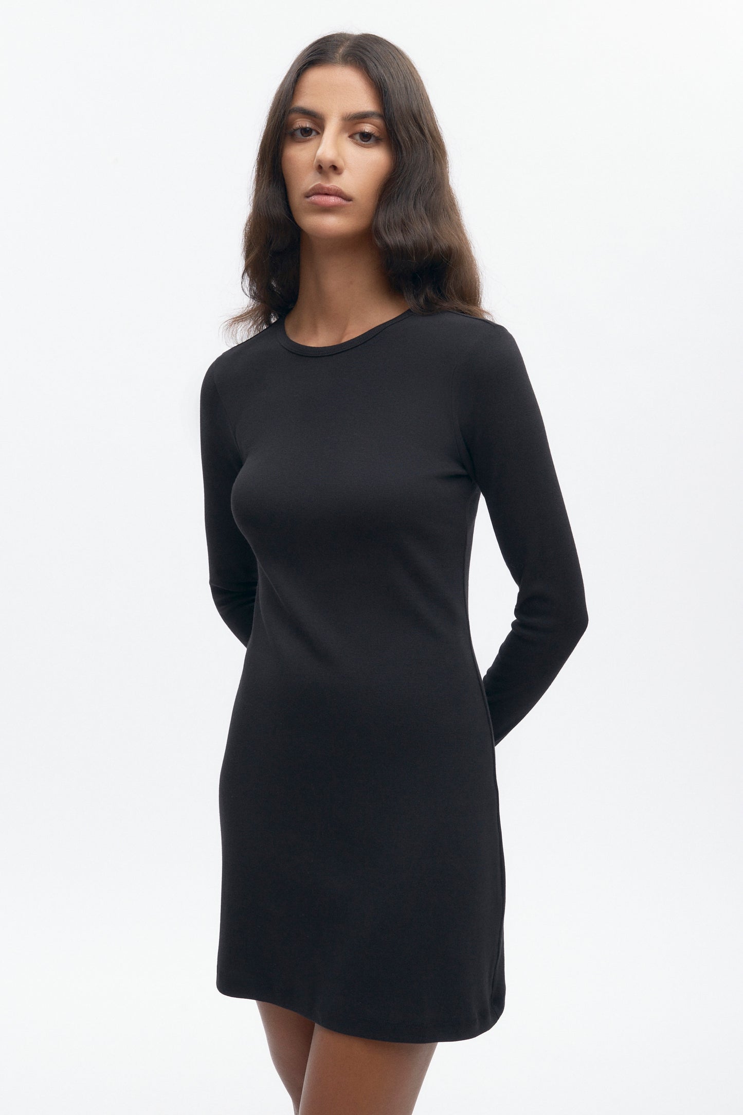 Women's Longsleeve Mini Dress in Black