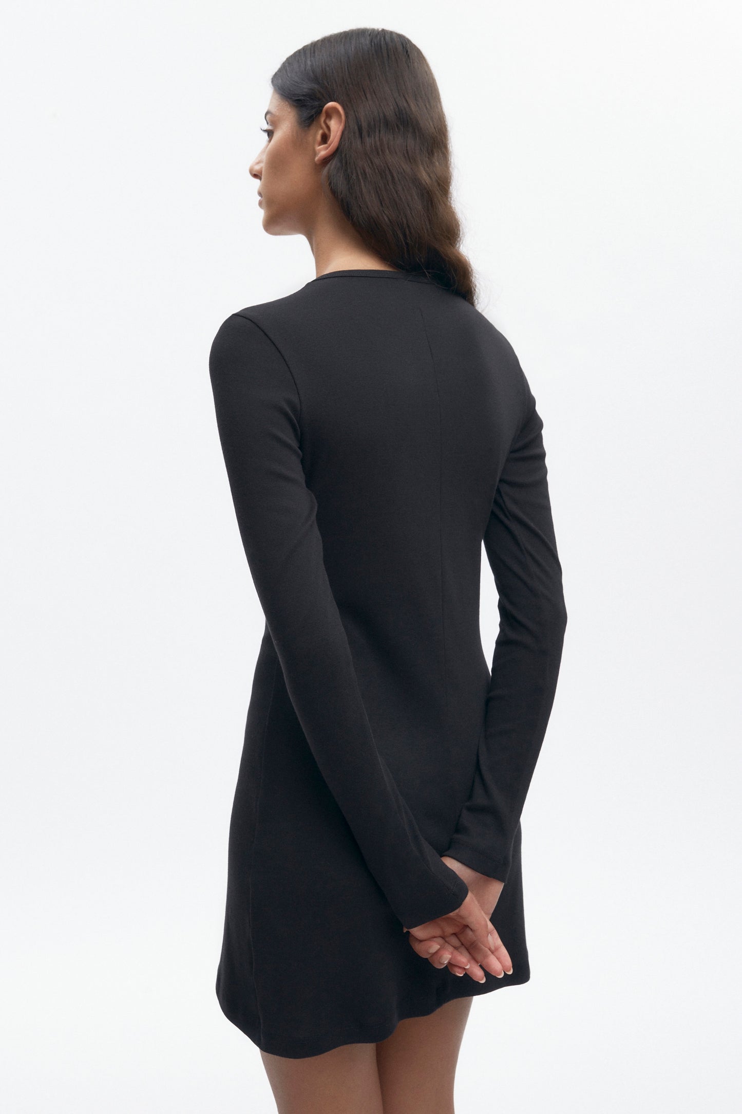 Women's Longsleeve Mini Dress in Black