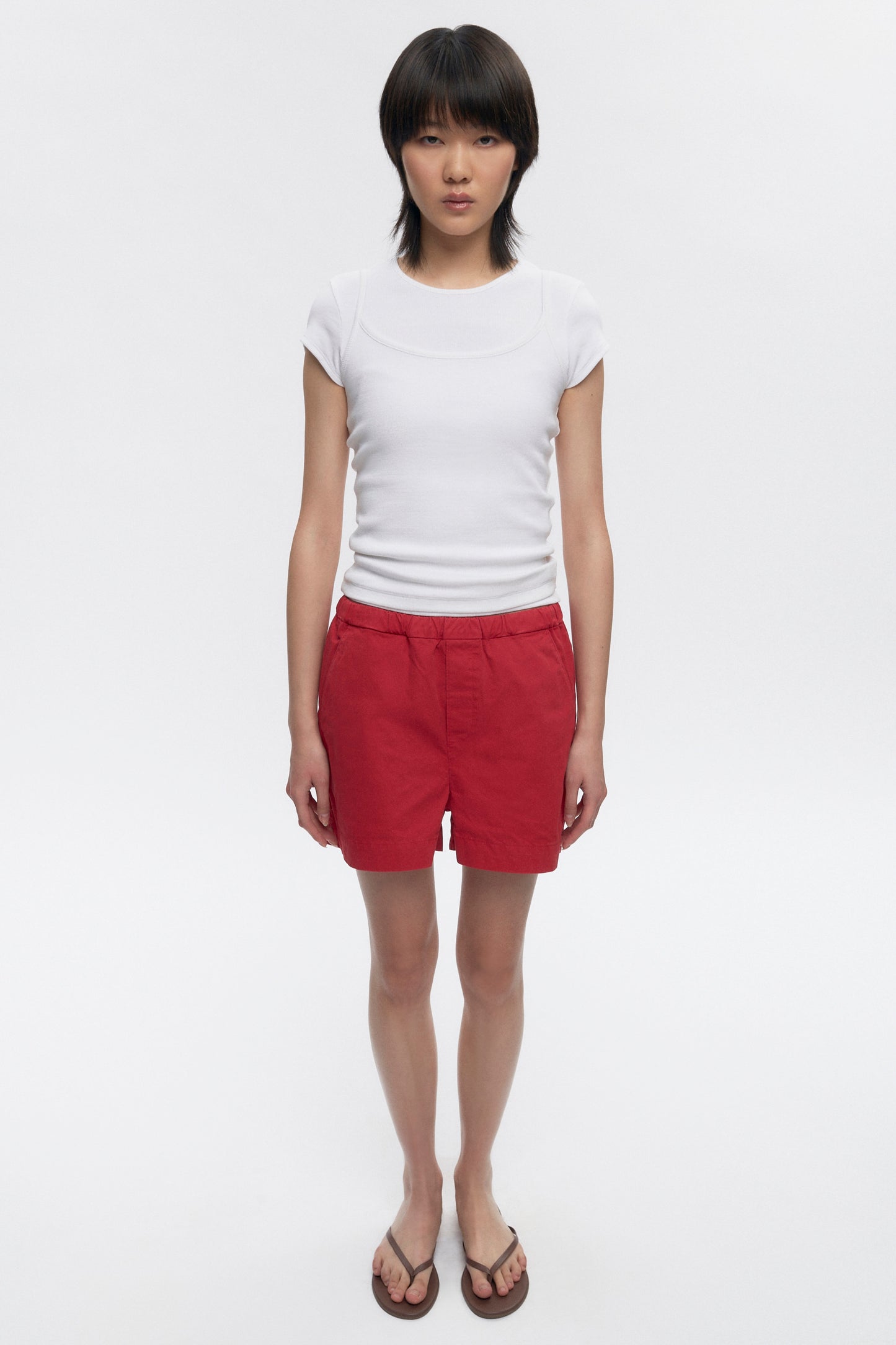 Women's Merire Pull On Shorts in Jester Red