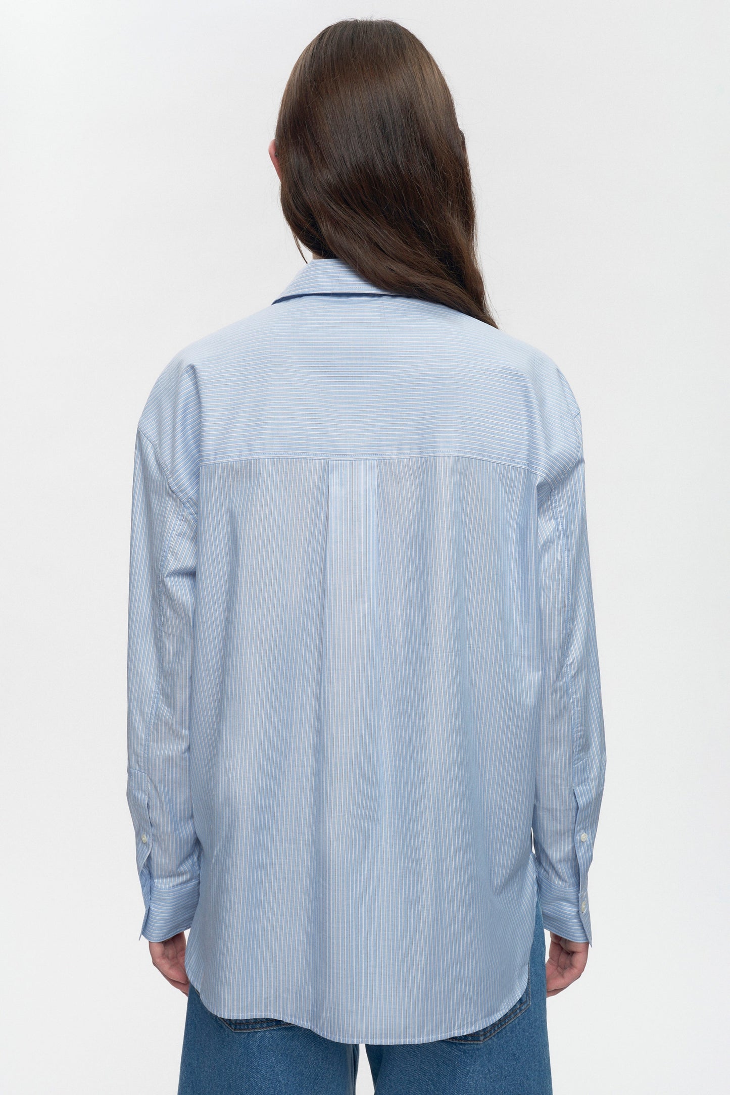 Women's Merire Striped Shirt in Blue Stripe
