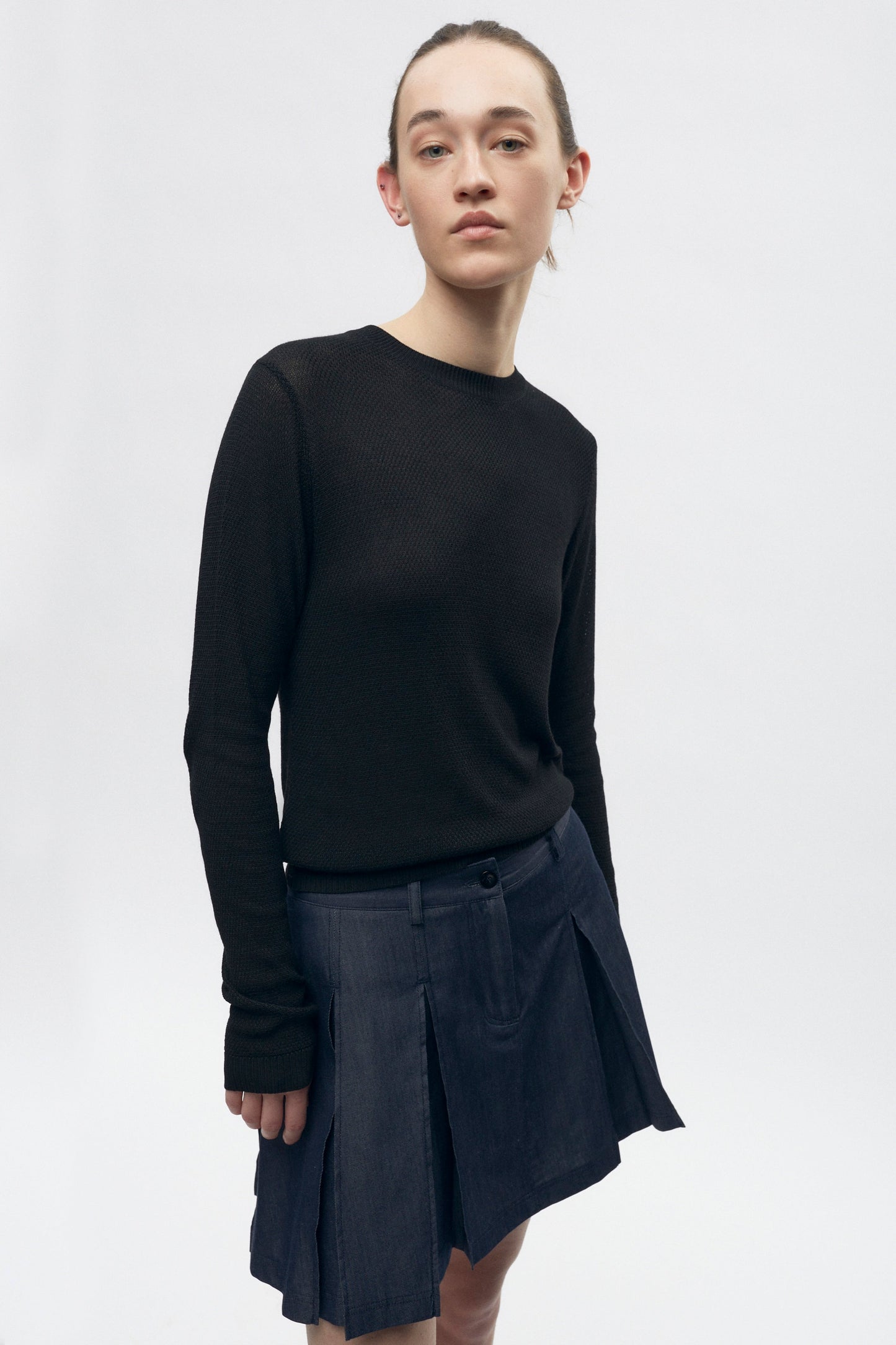 Women's Mesh Longsleeve in Black
