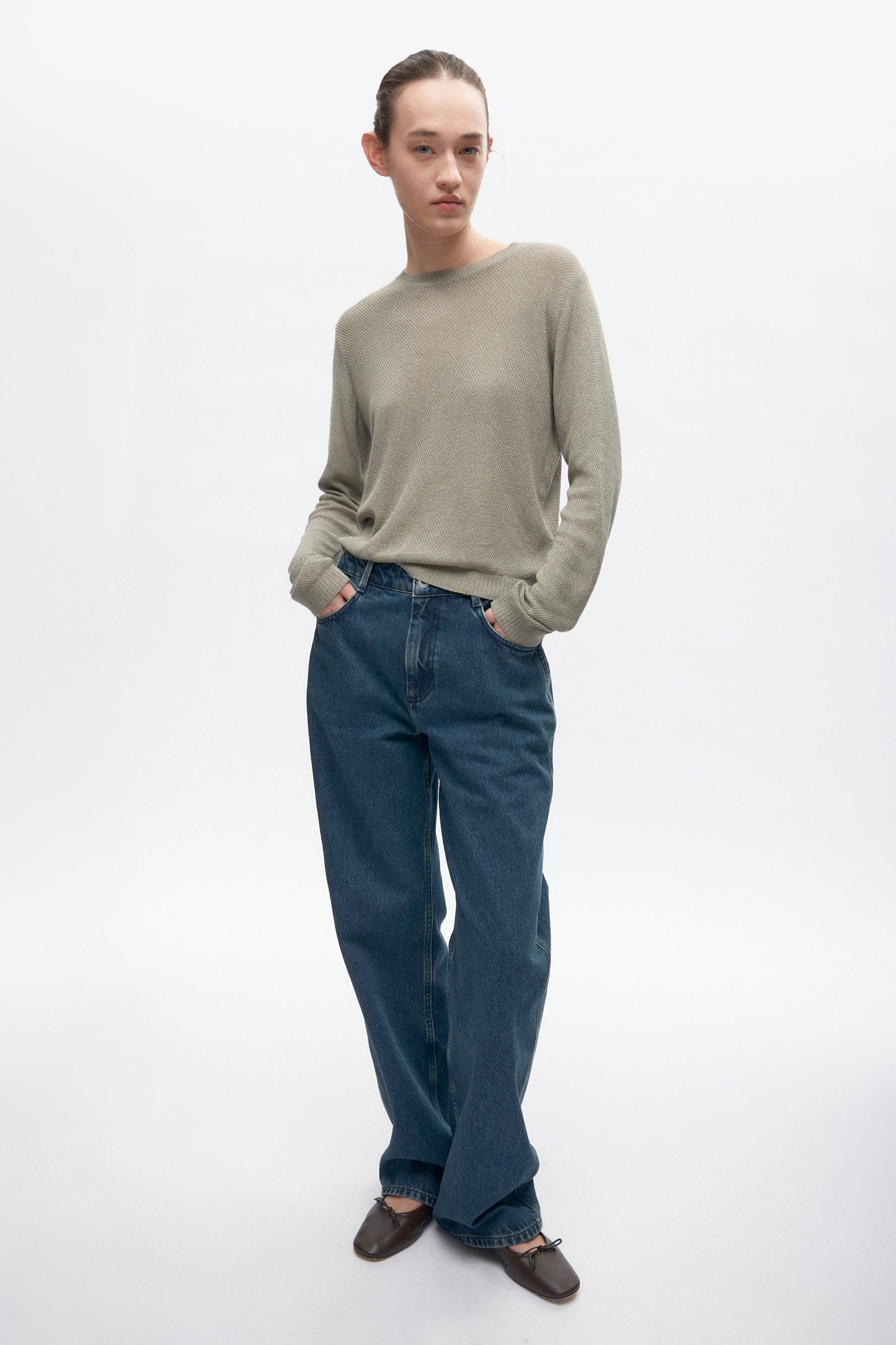 Women's Mesh Longsleeve in Dune Grass