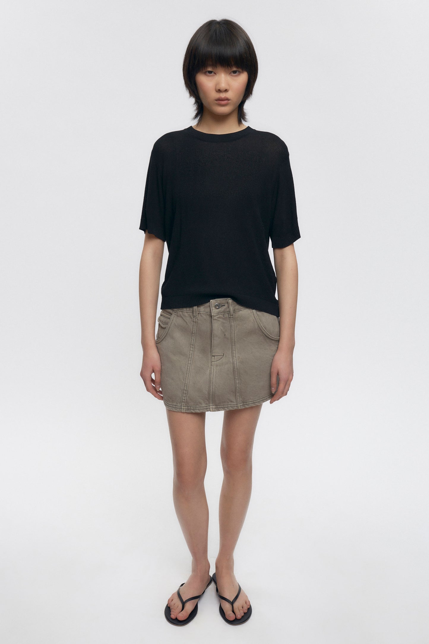 Women's Mesh Tee in Black