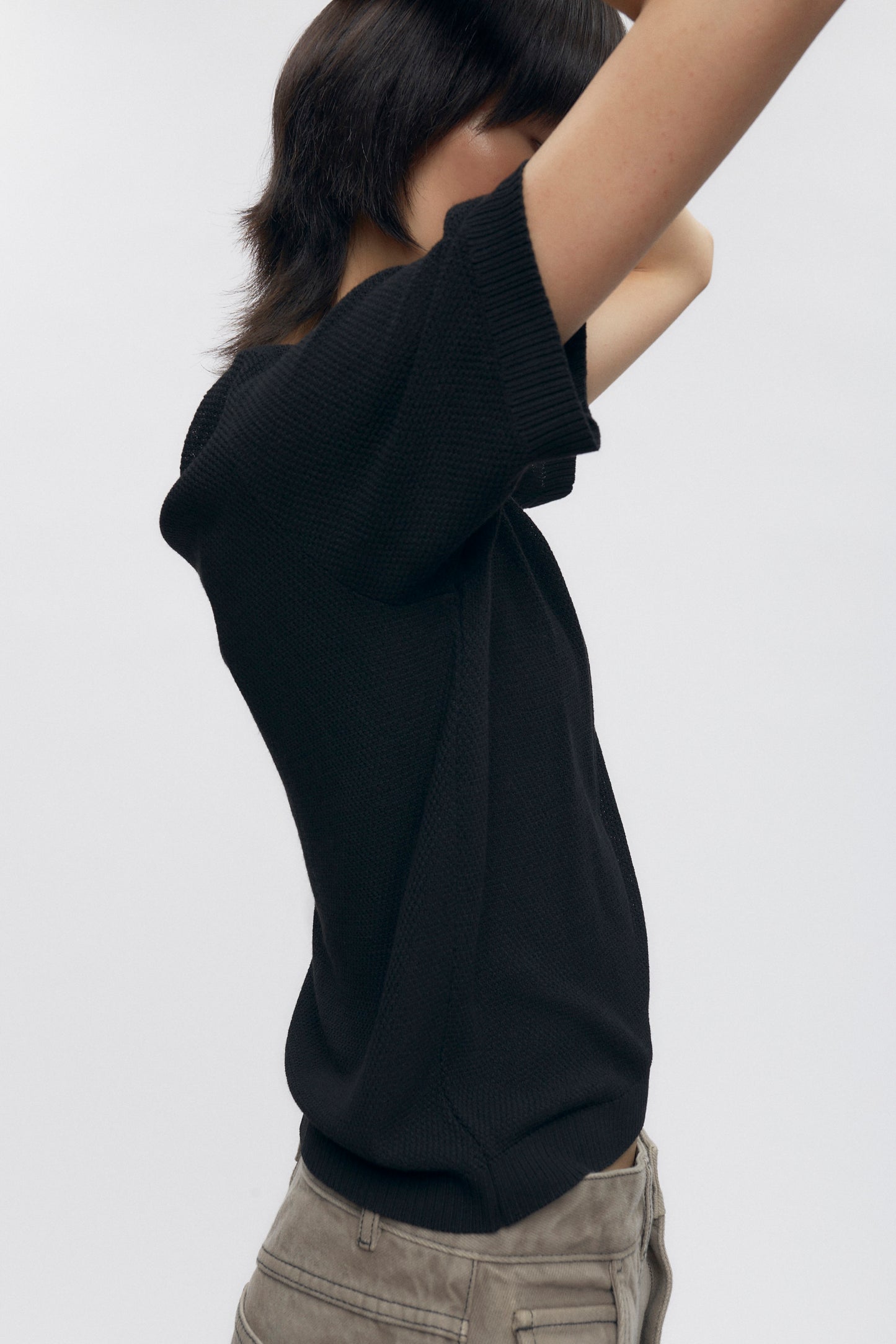 Women's Mesh Tee in Black