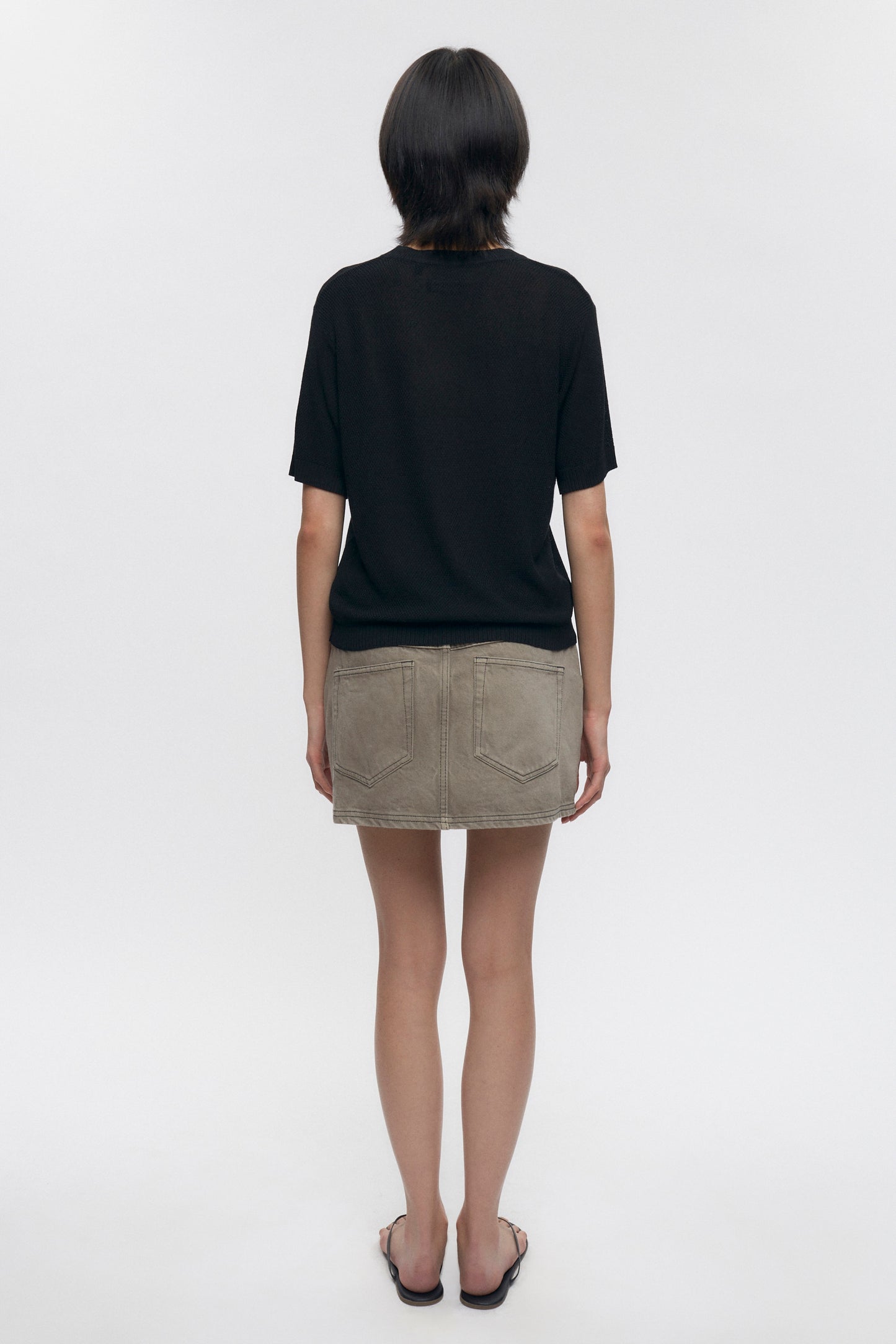 Women's Mesh Tee in Black