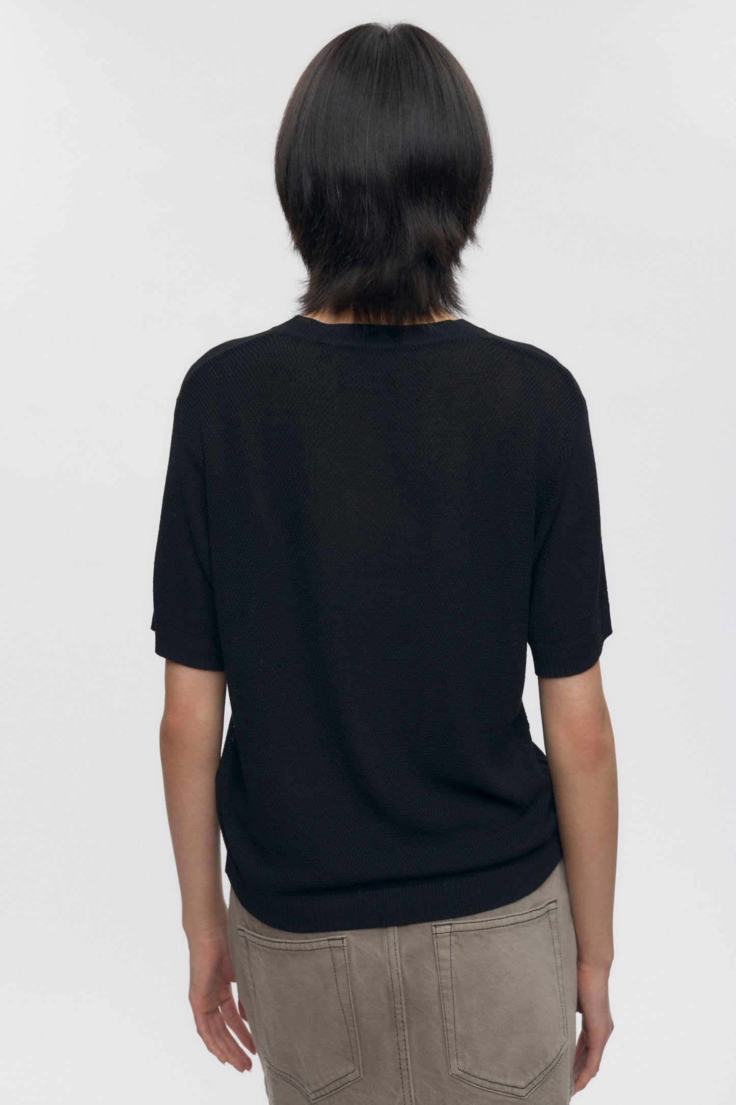 Women's Mesh Tee in Black