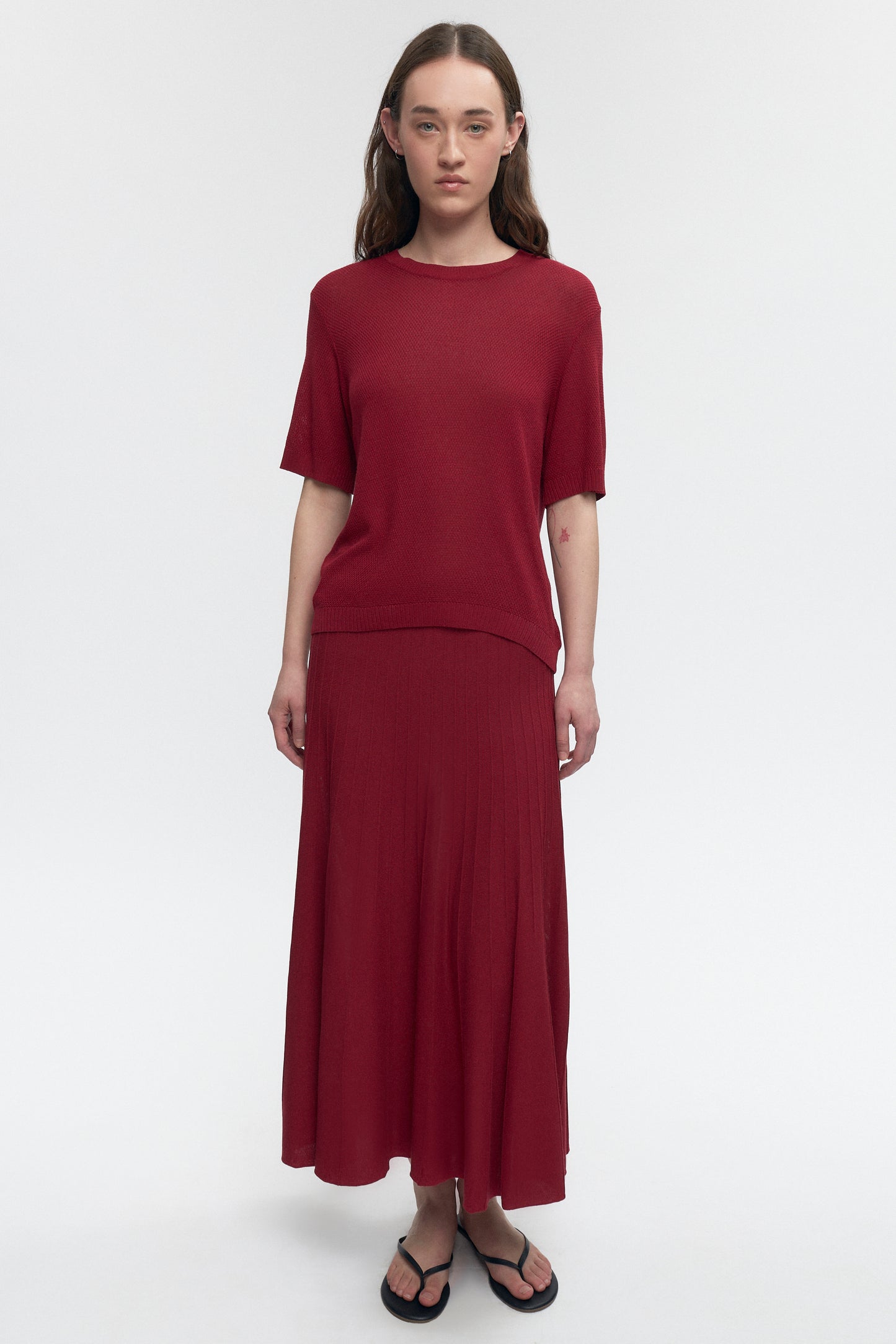 Women's Mesh Tee in Sunstar Red