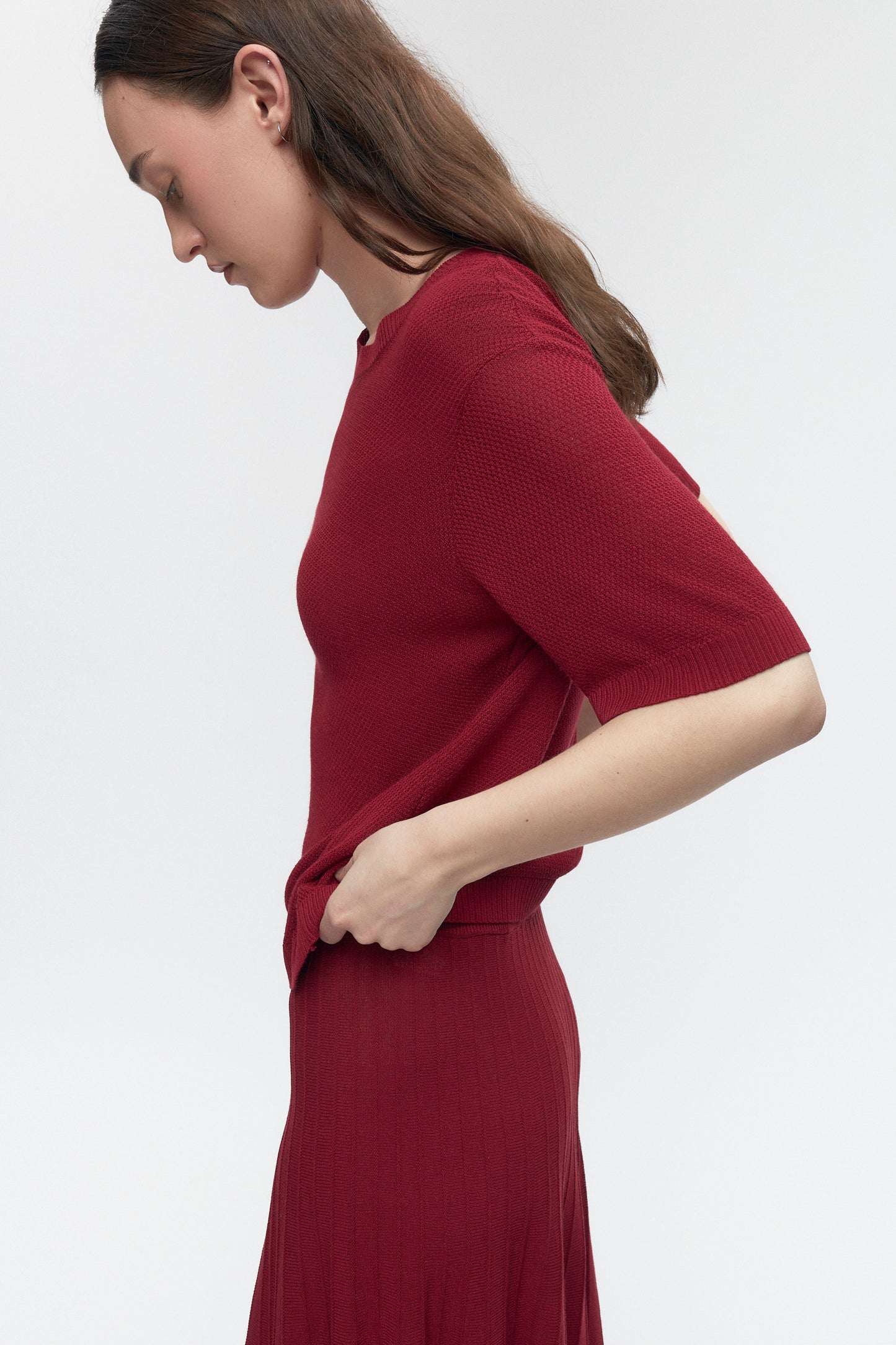Women's Mesh Tee in Sunstar Red