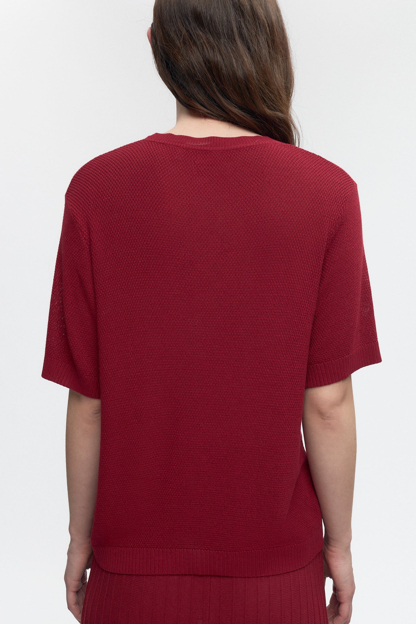 Women's Mesh Tee in Sunstar Red