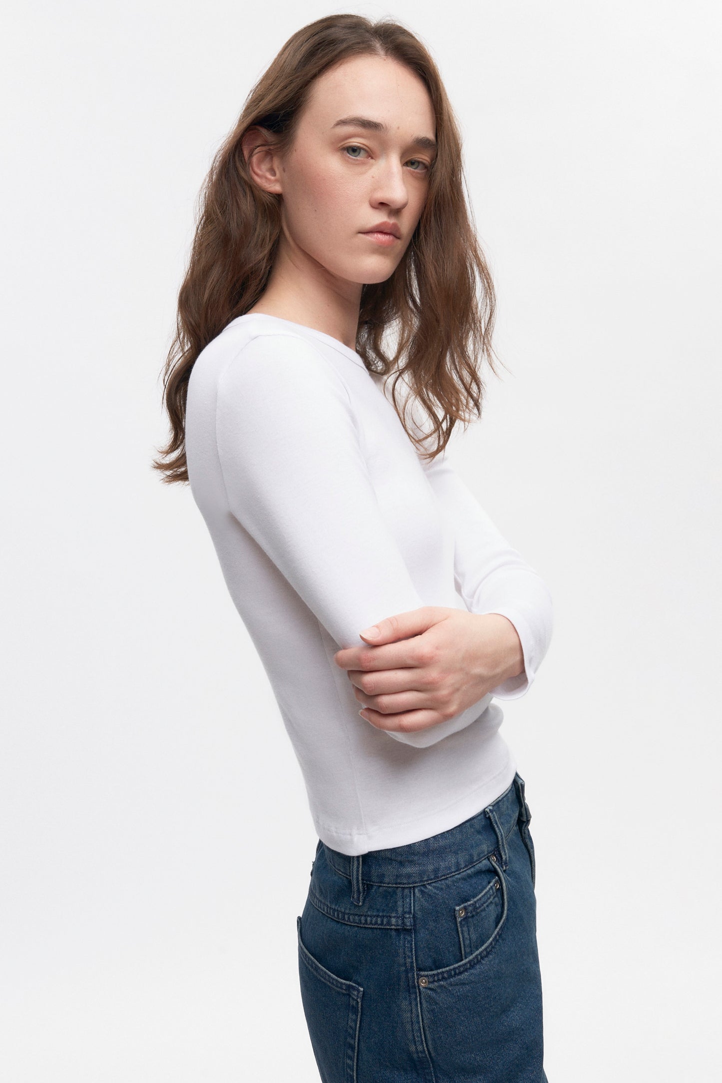 Women's Micro Rib Longsleeve in White
