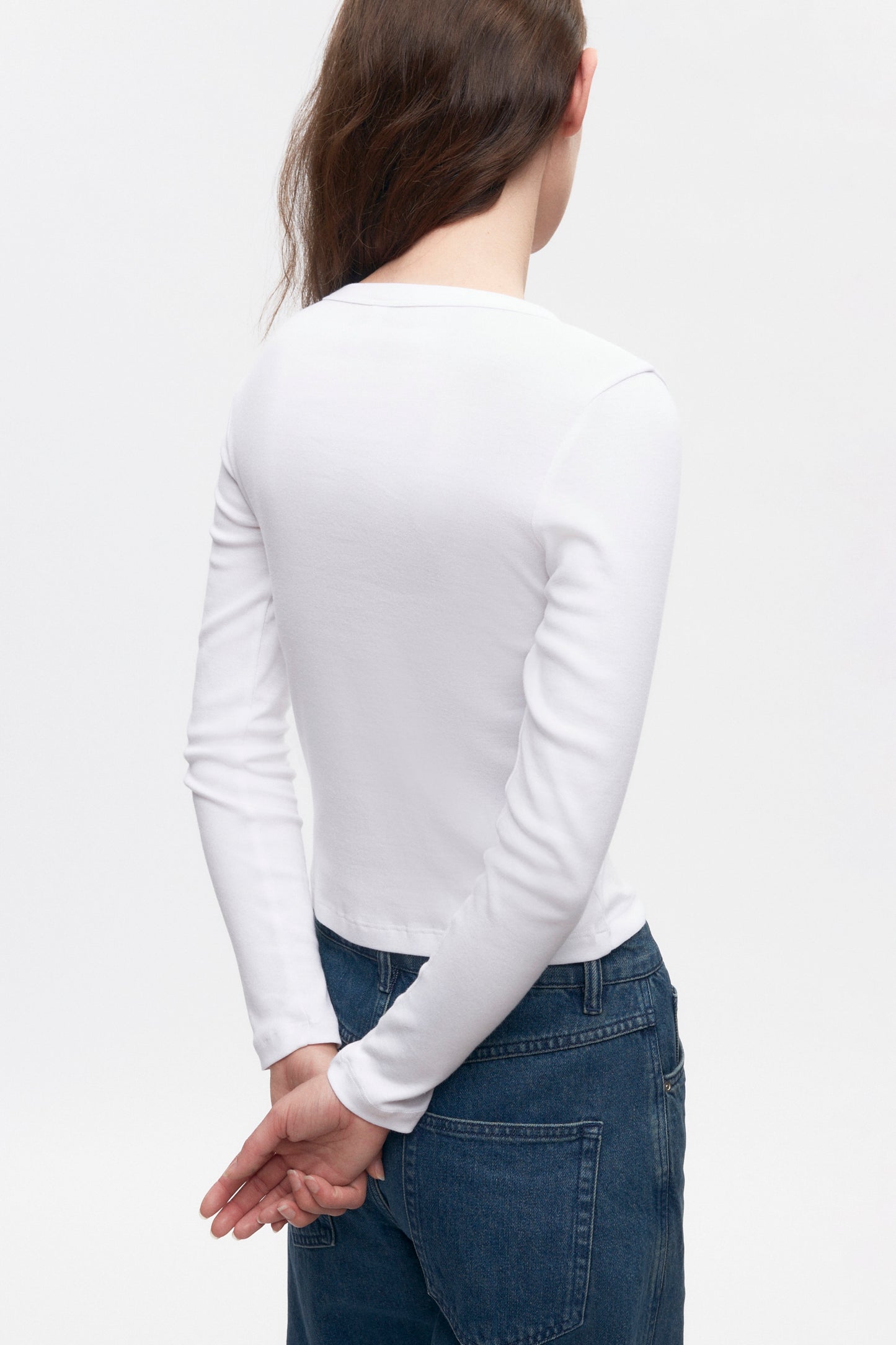 Women's Micro Rib Longsleeve in White