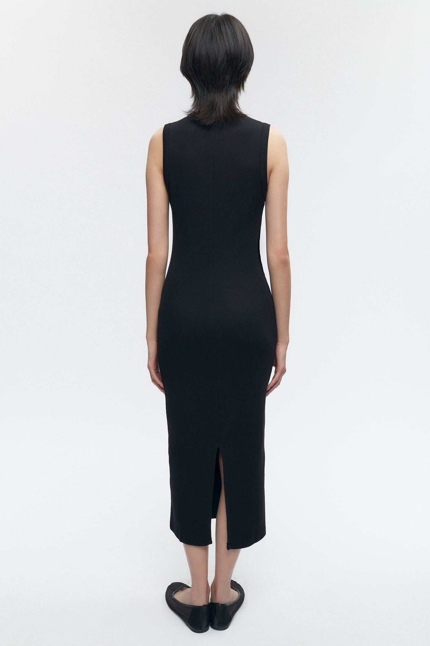 Women's Midi Racer Dress in Black