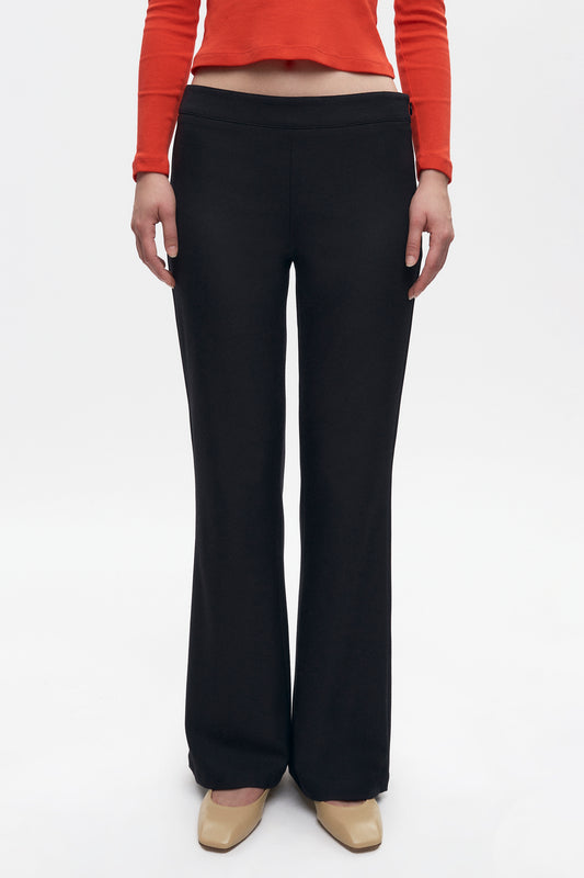 Women's Mira Flat Front Pant in Black