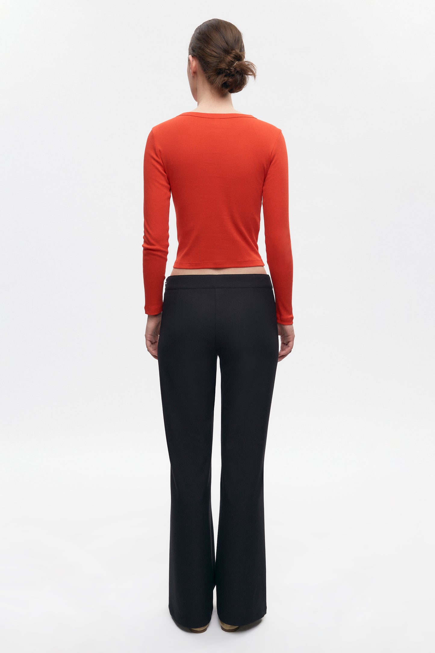 Women's Mira Flat Front Pant in Black
