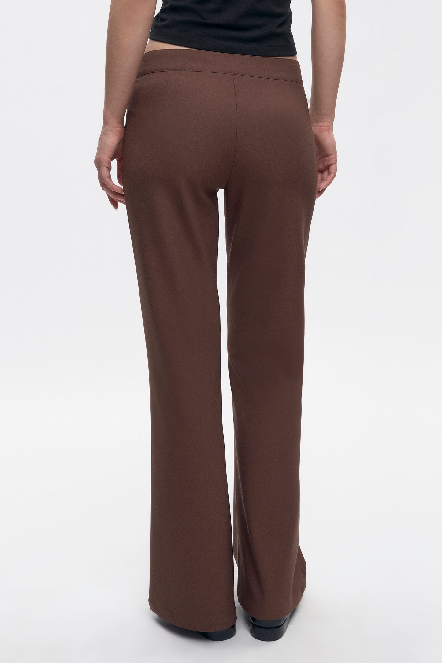 Women's Mira Flat Front Pant in Cocoa