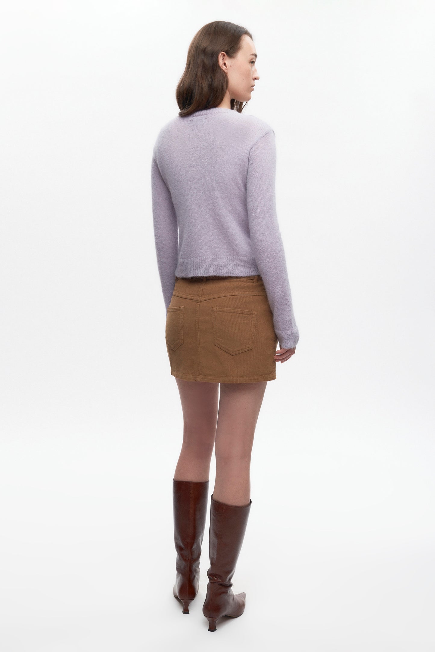 Women's Noor Fuzzy Cardigan in Mauve