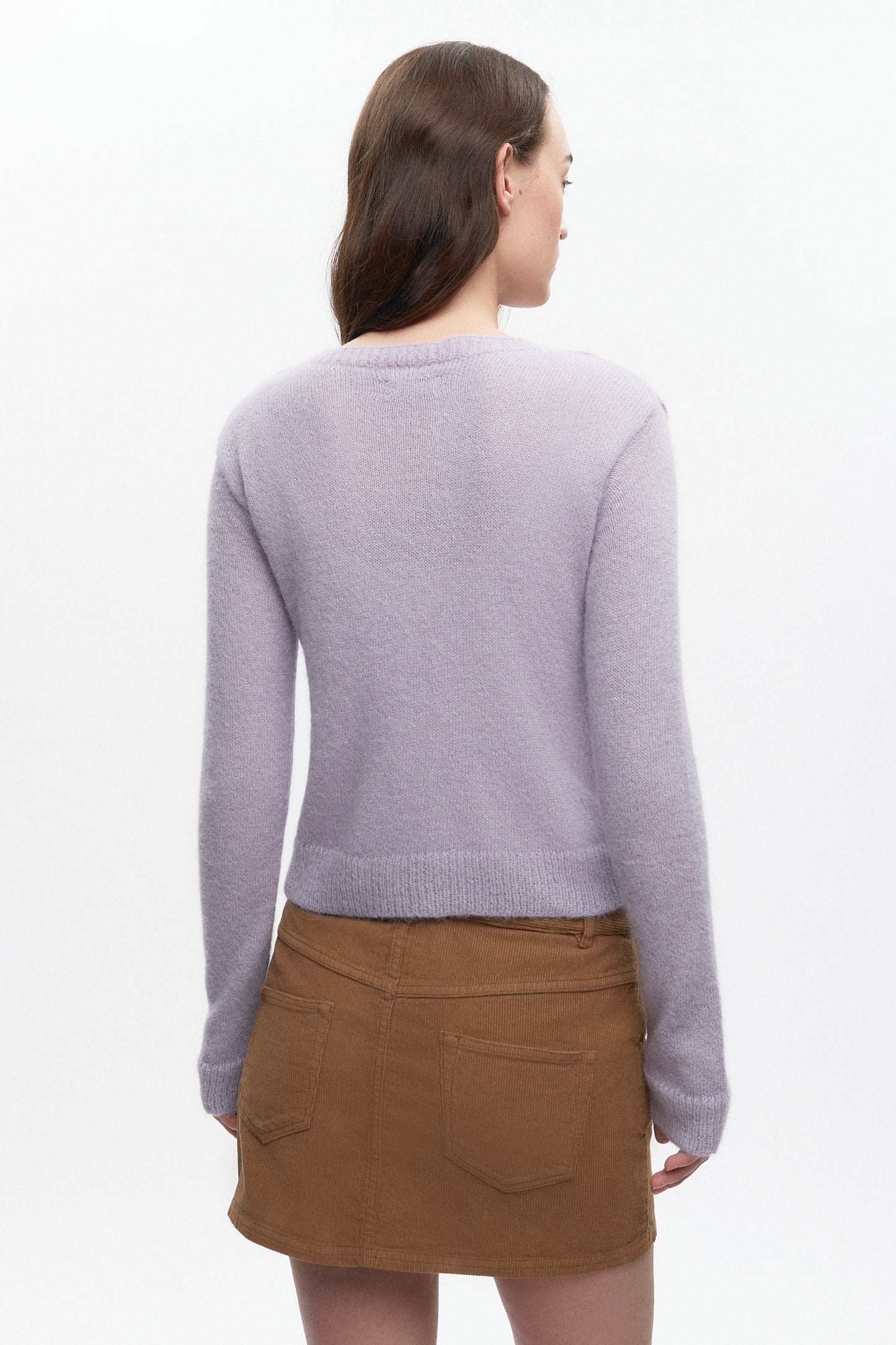Women's Noor Fuzzy Cardigan in Mauve