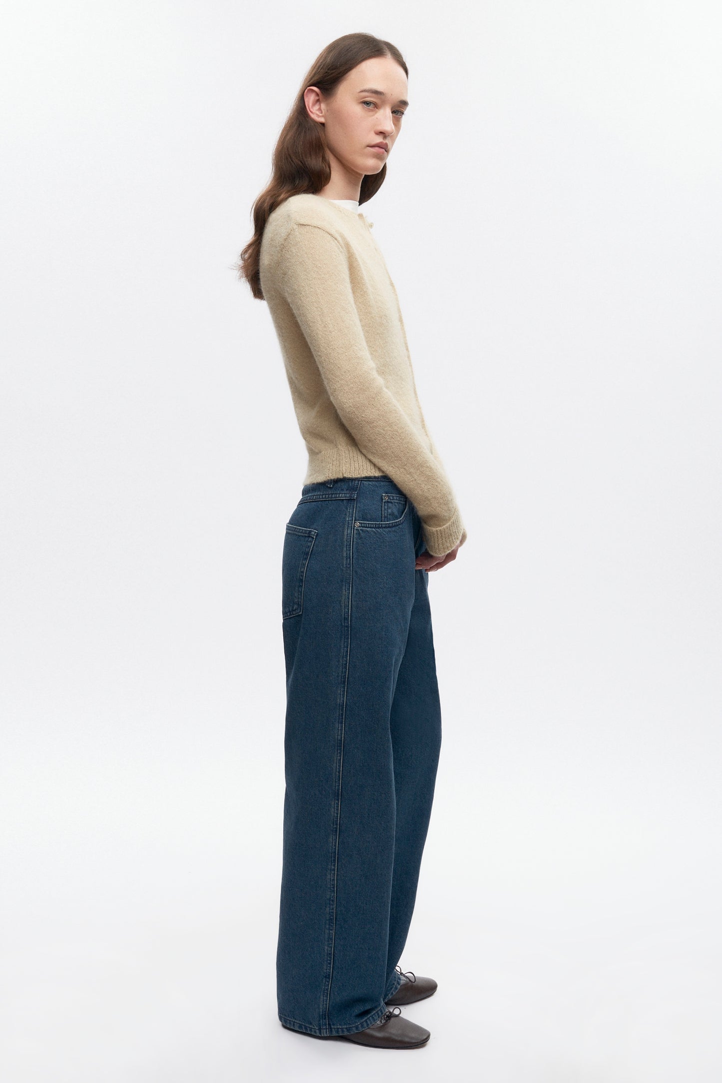 Women's Noor Fuzzy Cardigan in Sand